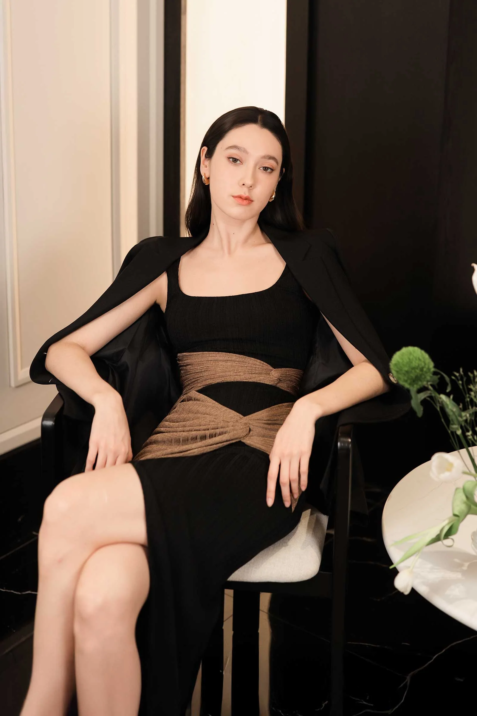 Delyra Dress (Black) - Image 2