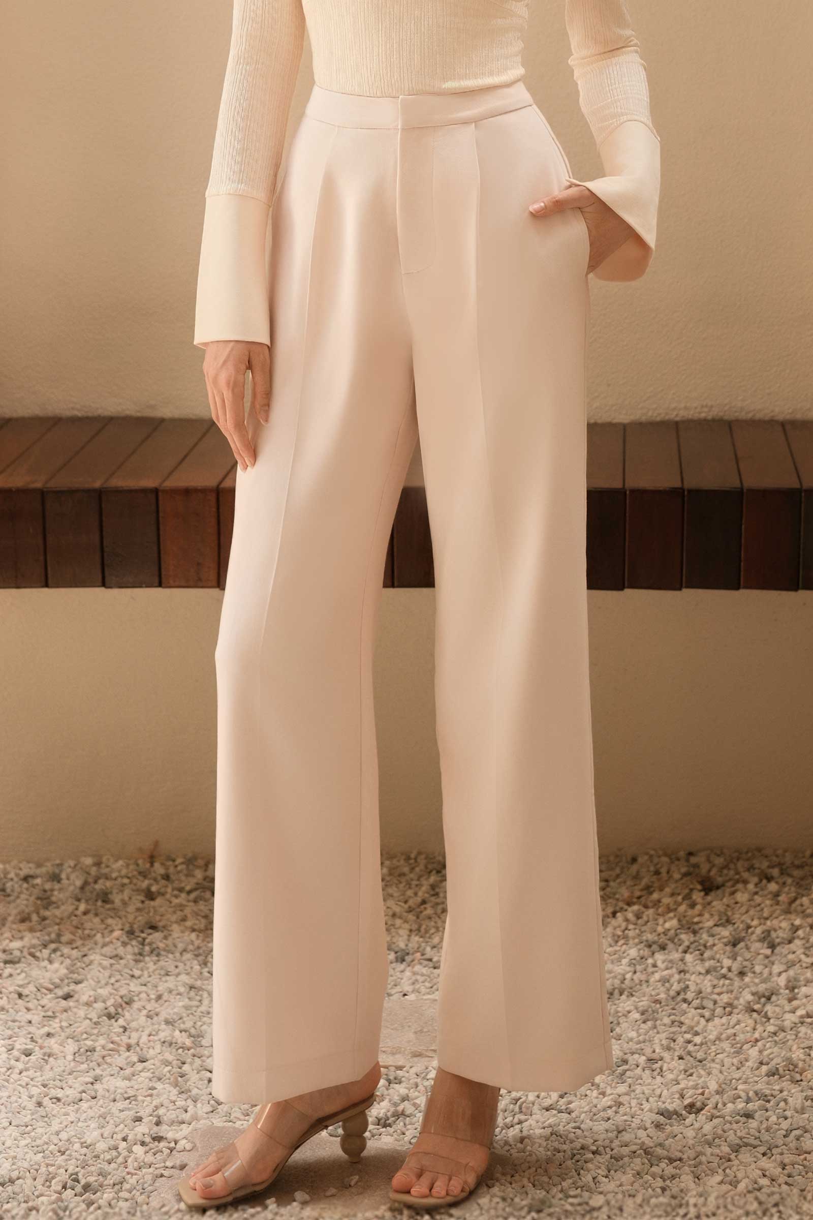 Poise Wide-Leg Trousers (Ivory) - Image 5