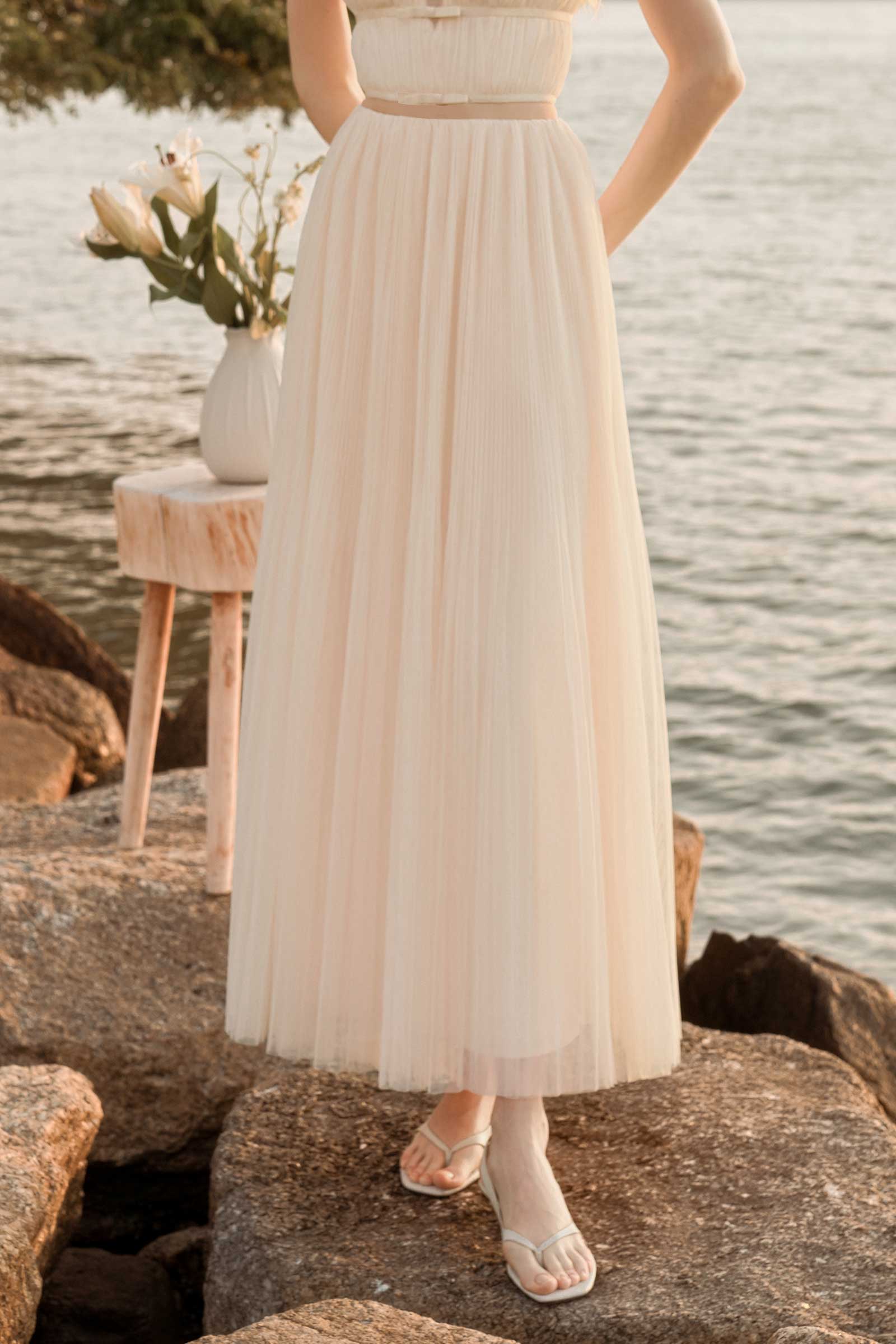 Diaveriale Tulle Skirt (Cream) - Image 12