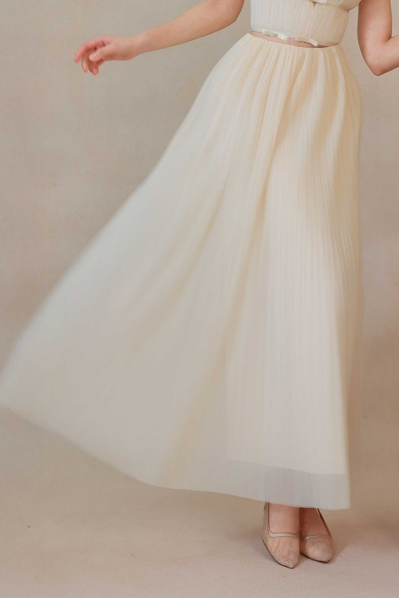 Diaveriale Tulle Skirt (Cream) - Image 5