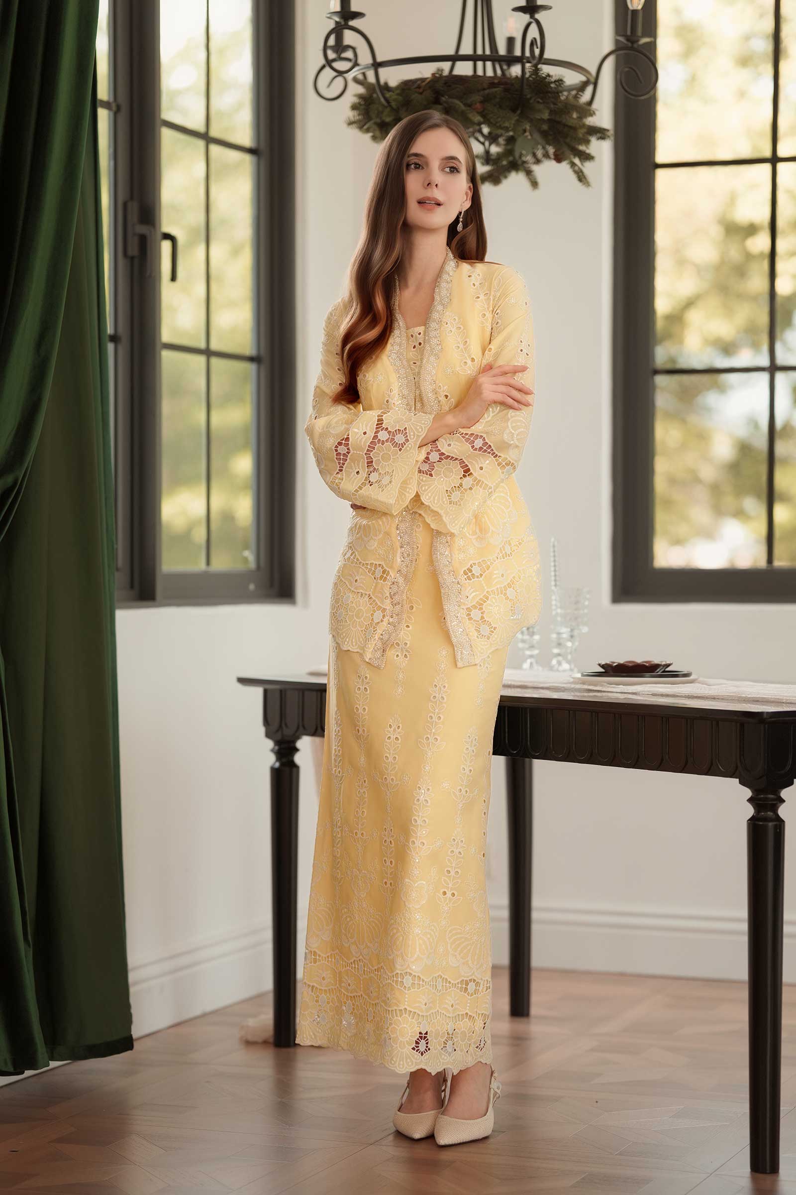 Embun Kebaya Top (Yellow) - Image 10