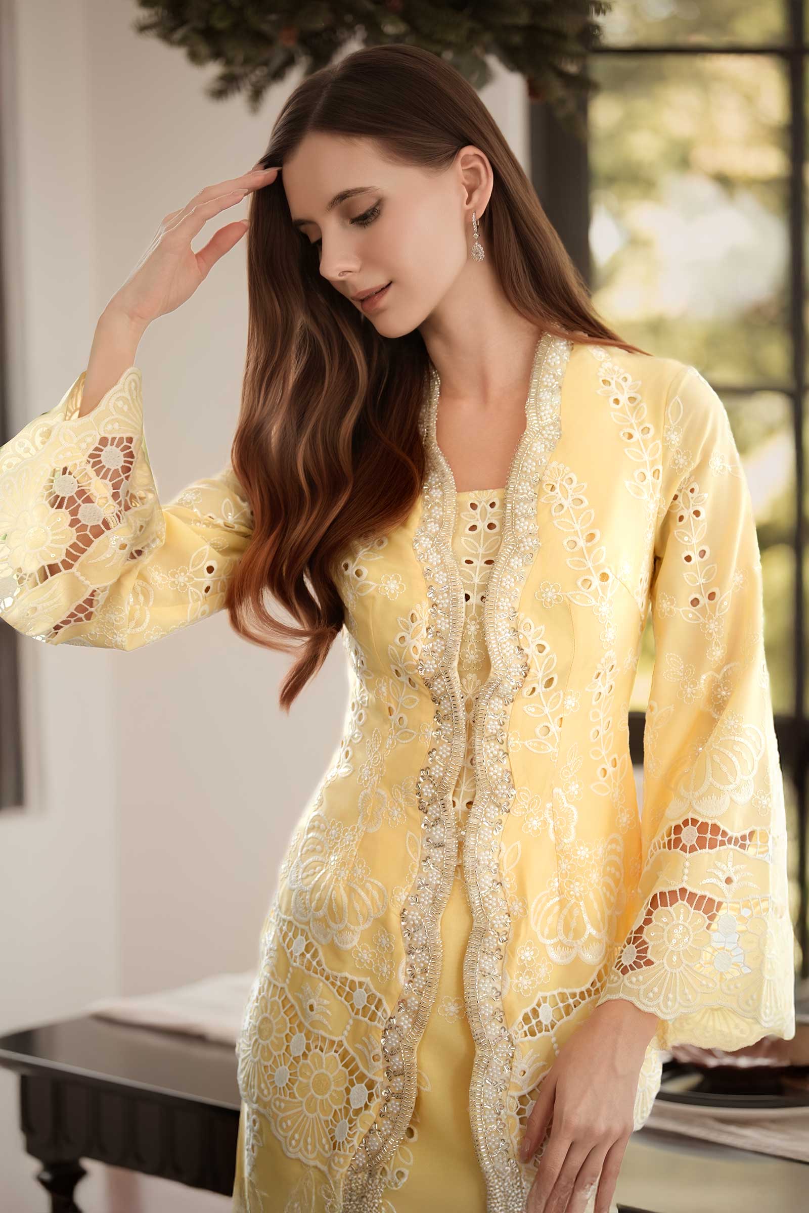 Embun Kebaya Top (Yellow) - Image 2