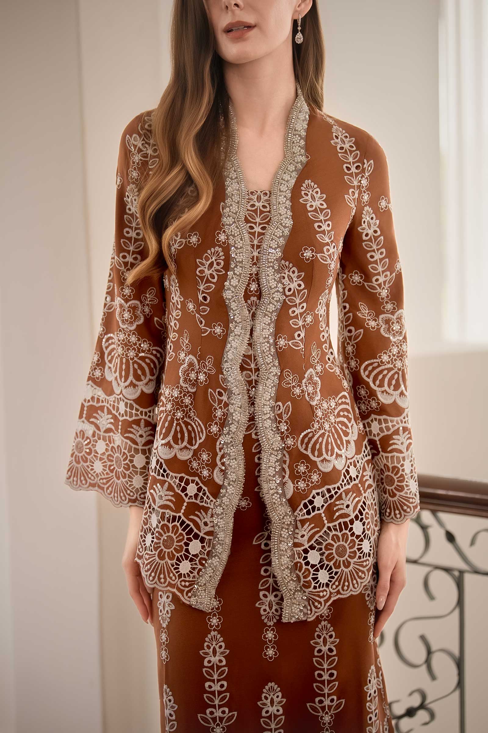 Embun Kebaya Set (Rich Brown) - Image 10