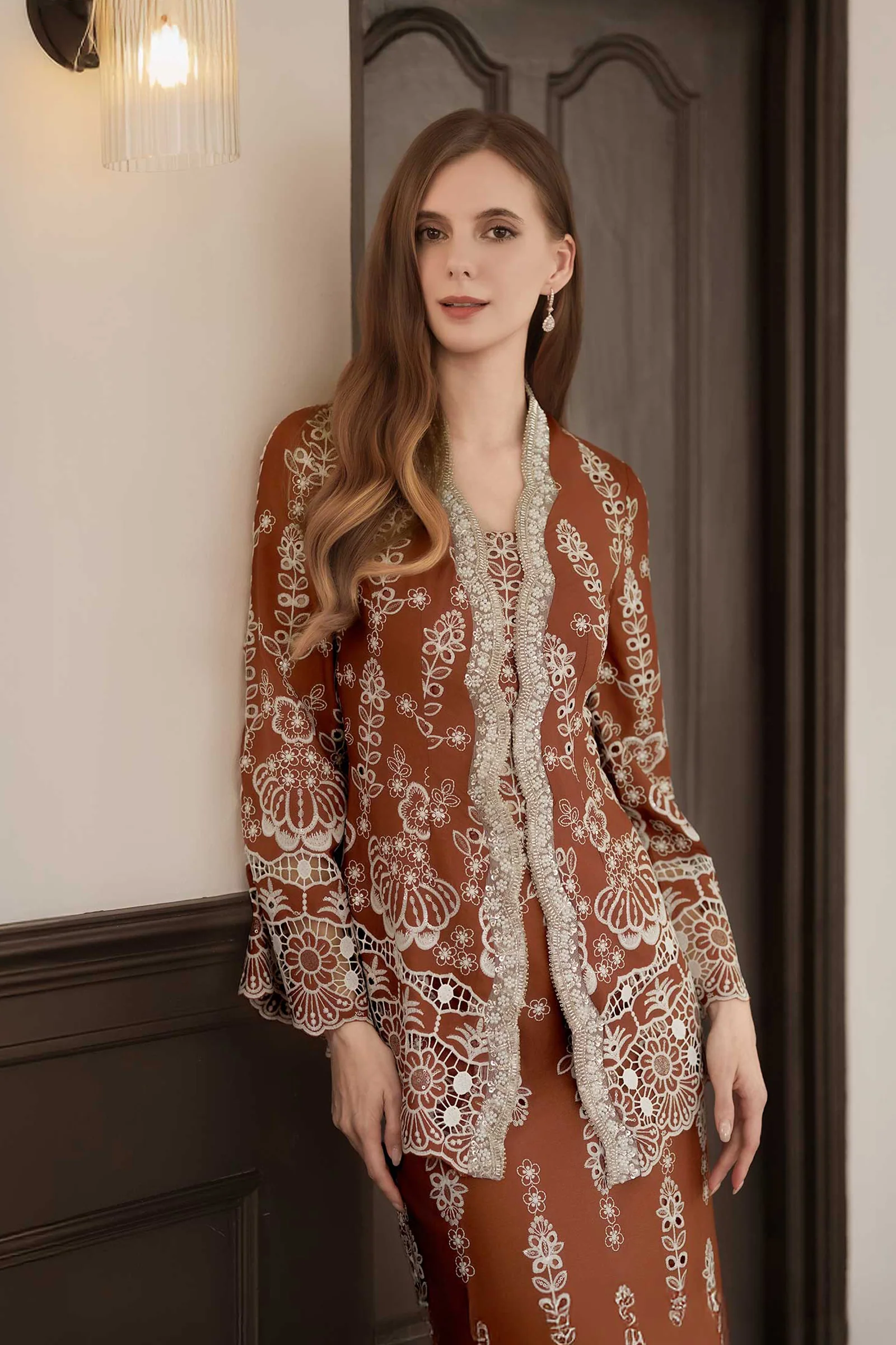 Embun Kebaya Set (Rich Brown) - Image 4