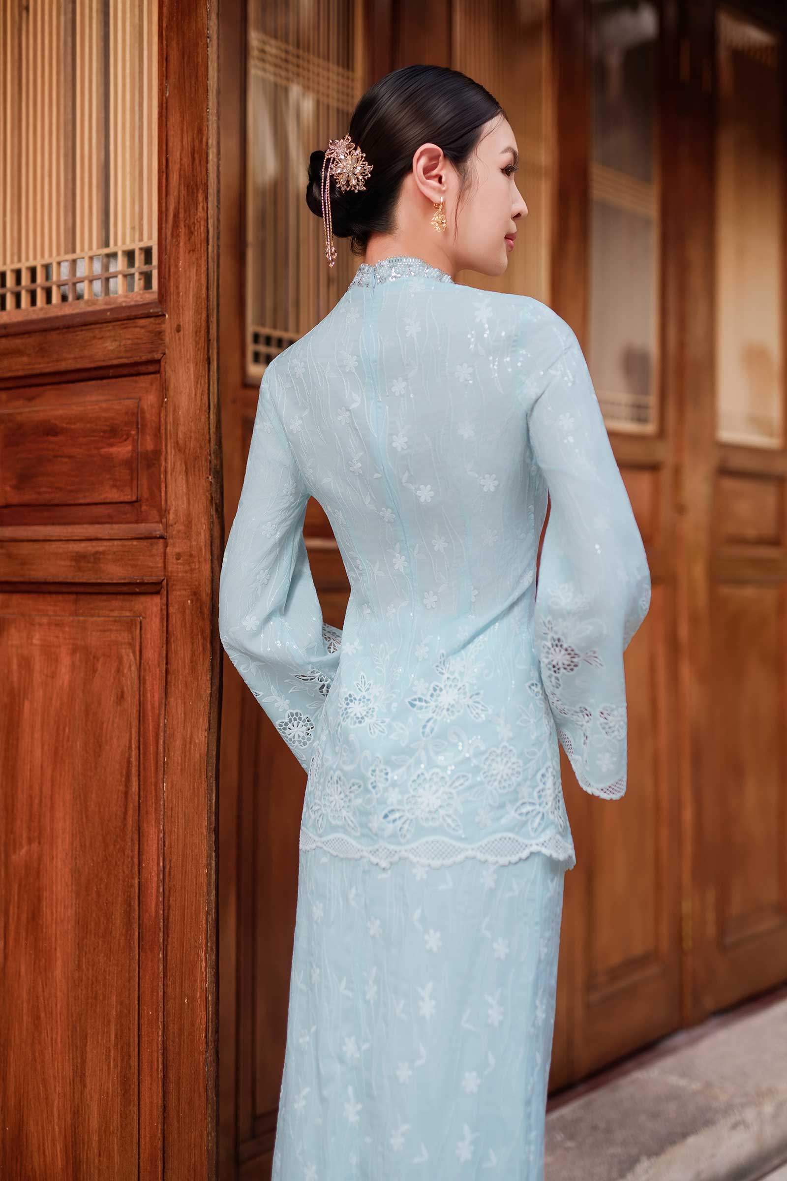 Sofea Skirt (Baby Blue) - Image 10