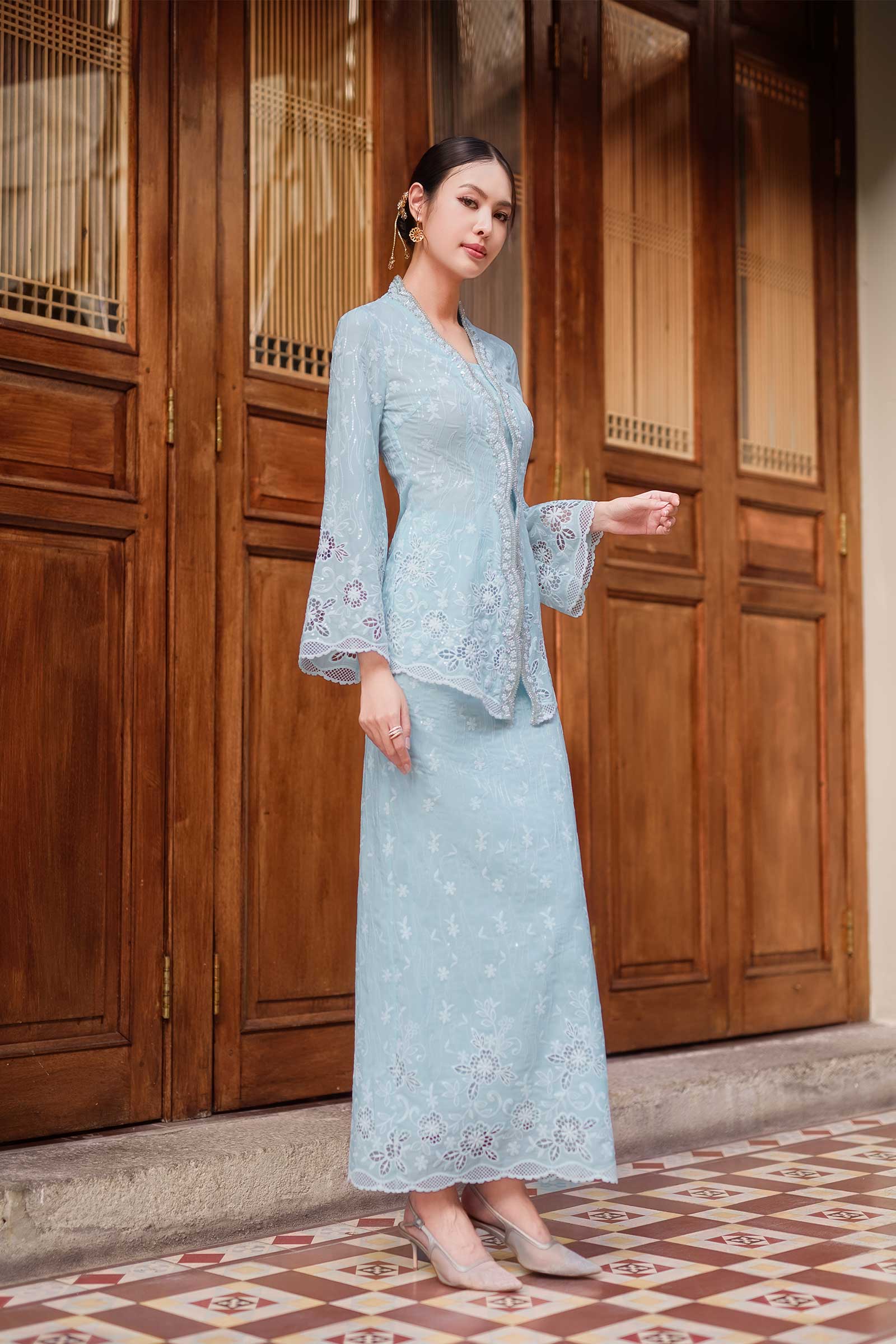 Sofea Skirt (Baby Blue) - Image 12