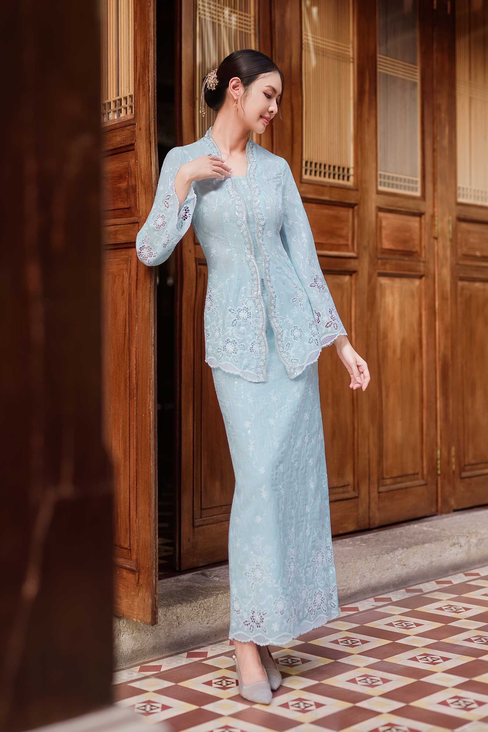 Sofea Skirt (Baby Blue) - Image 15