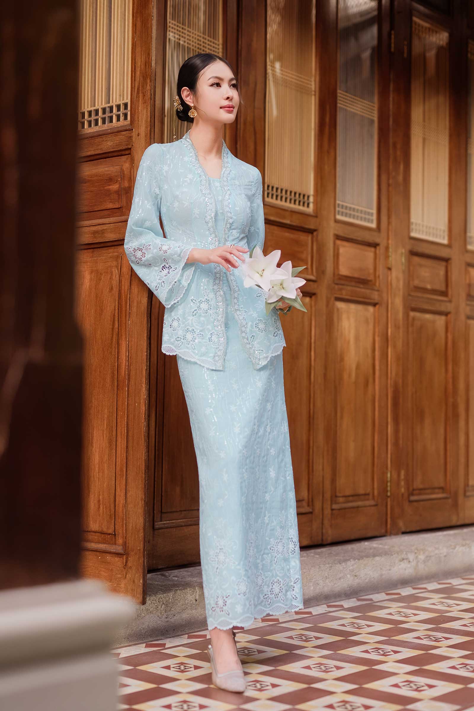 Sofea Skirt (Baby Blue) - Image 6