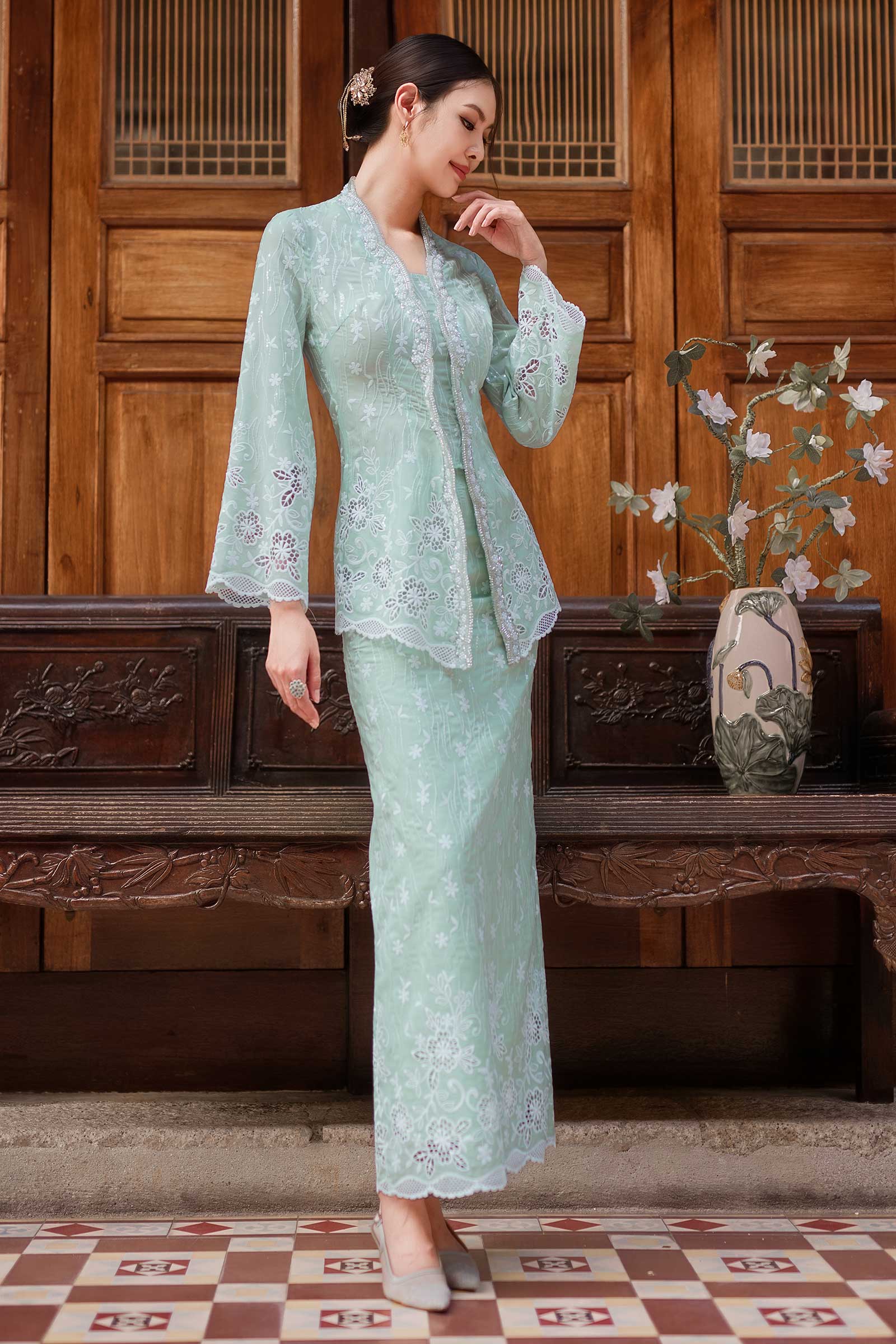 Sofea Skirt (Mint Green) - Image 7
