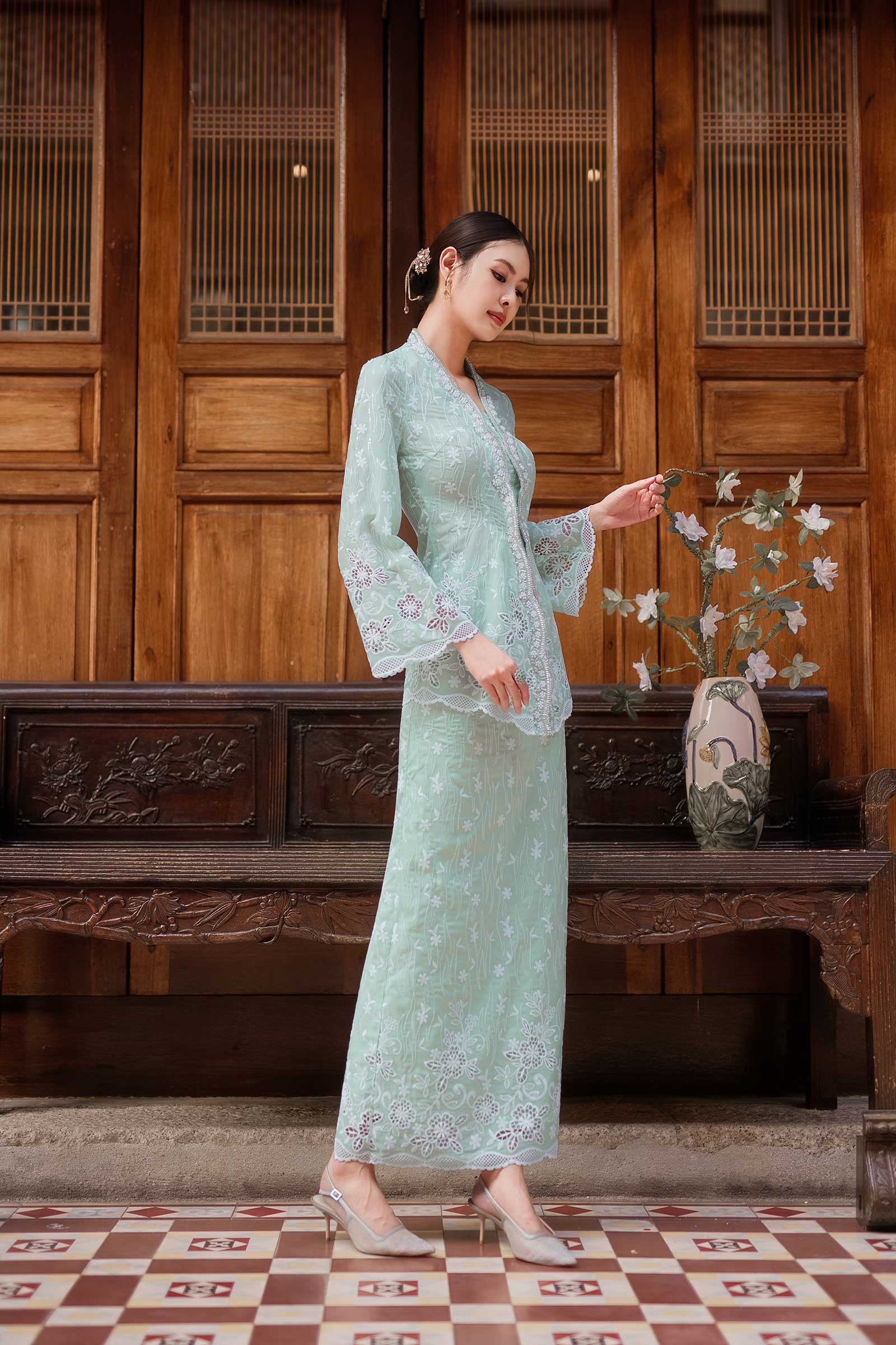 Sofea Skirt (Mint Green) - Image 8