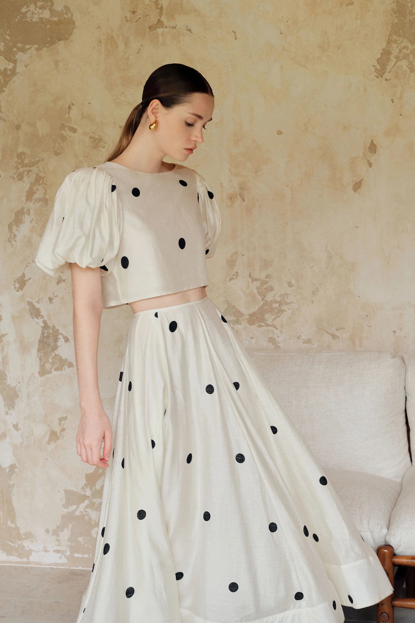 Gabi Polka Puff Sleeves Top - Image 10
