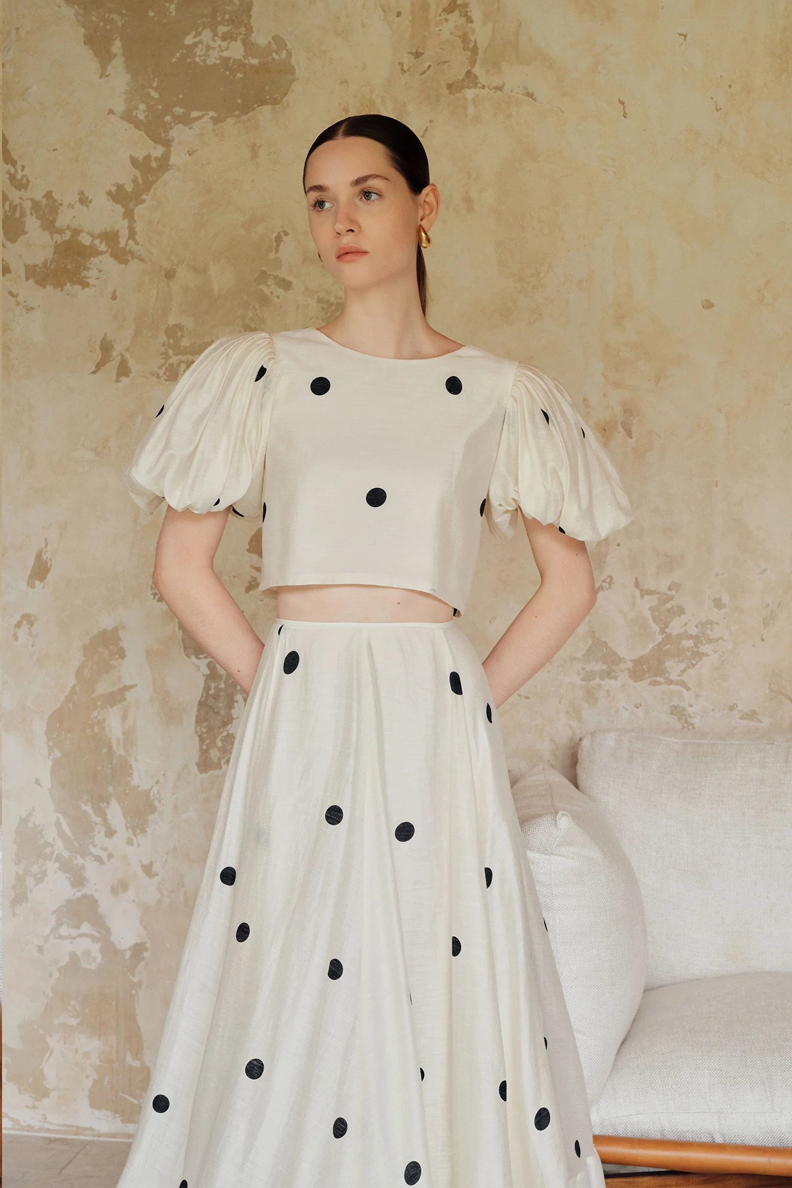 Gabi Polka Puff Sleeves Top - Image 12