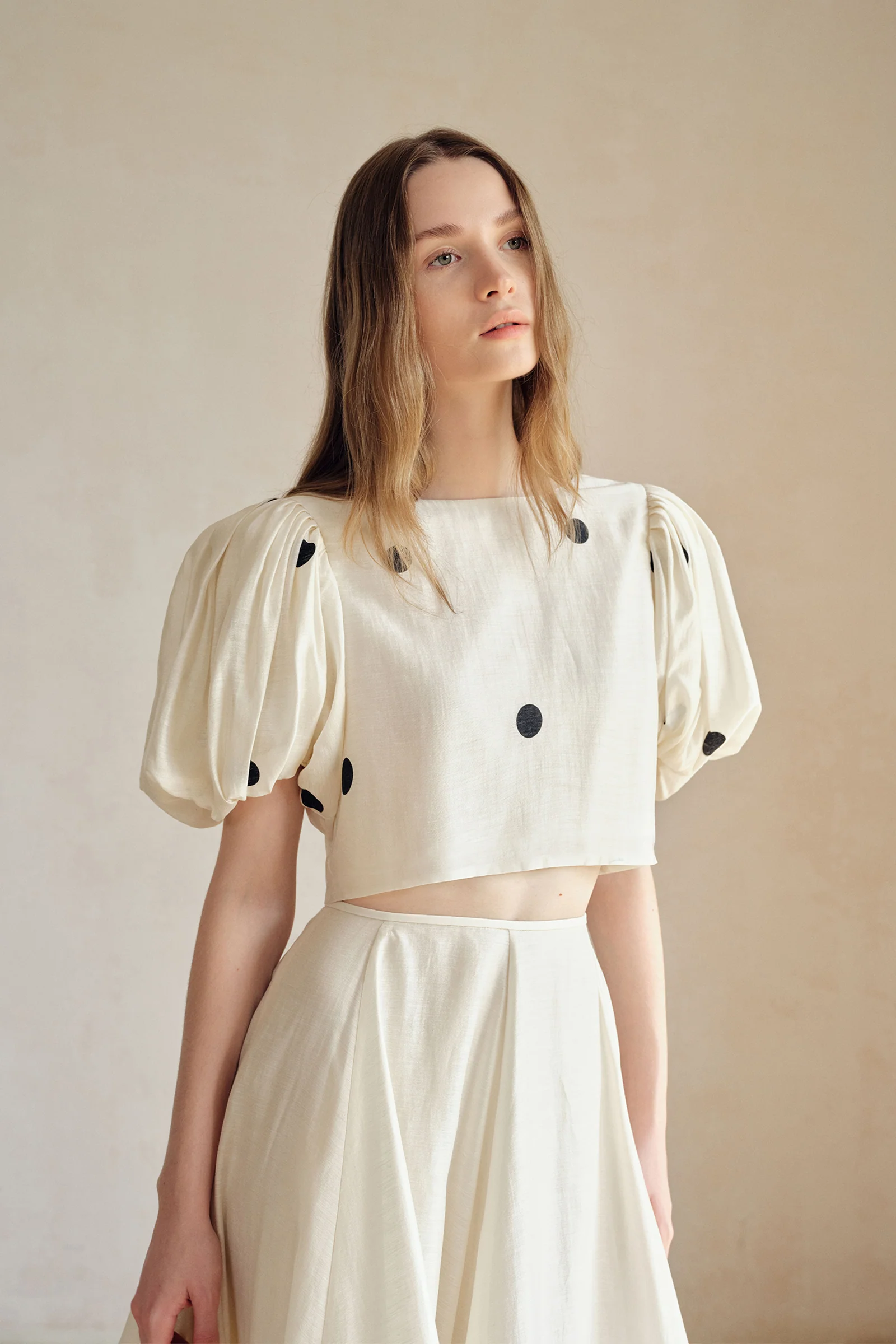 Gabi Polka Puff Sleeves Top - Image 14