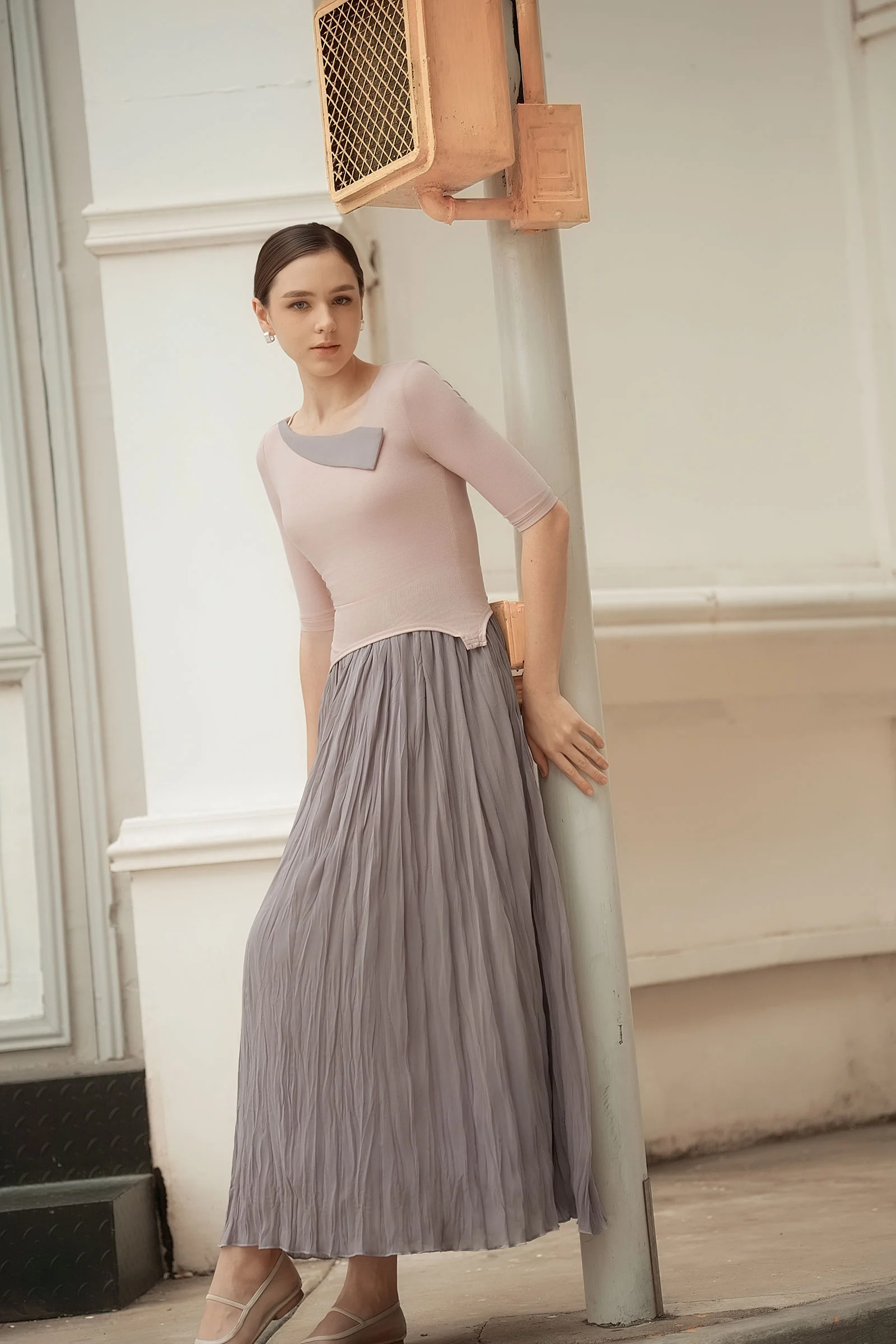 Ellear Dress (Blush+Mauve) - Image 3