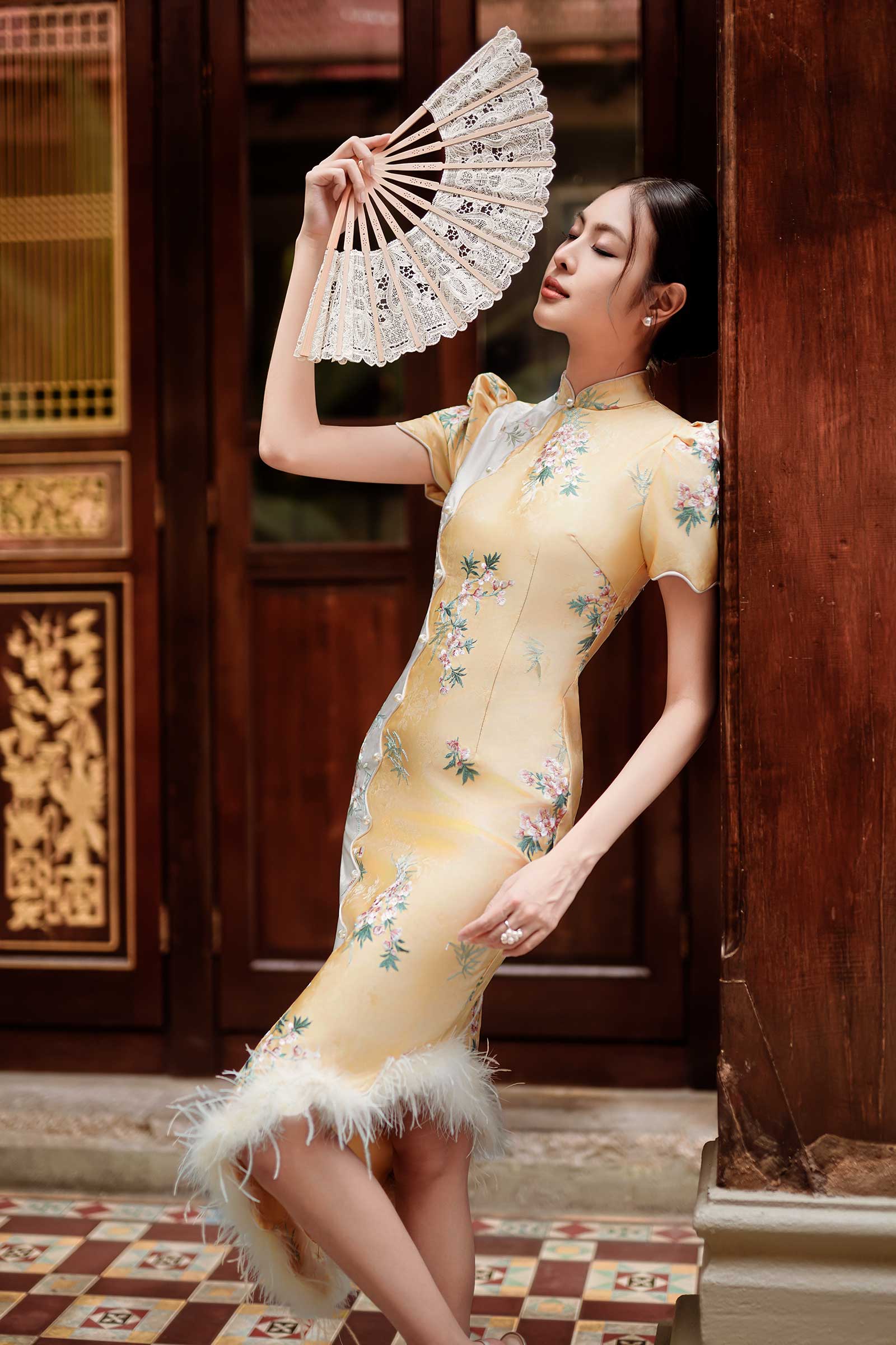 Aurielle Qipao (Gold Yellow) - Image 7