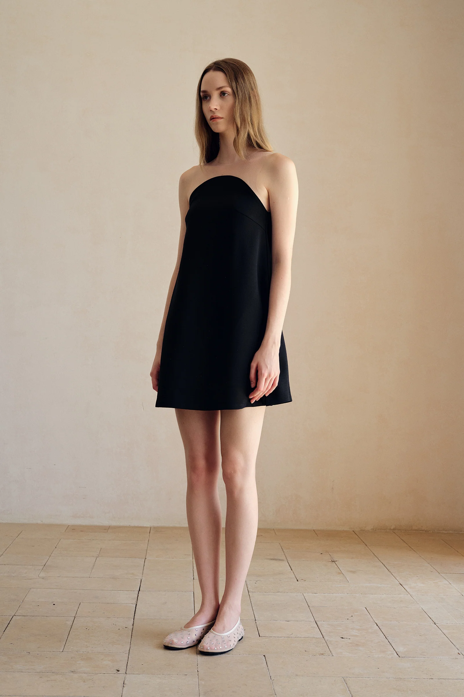 Luna Shift Dress (Black) - Image 6