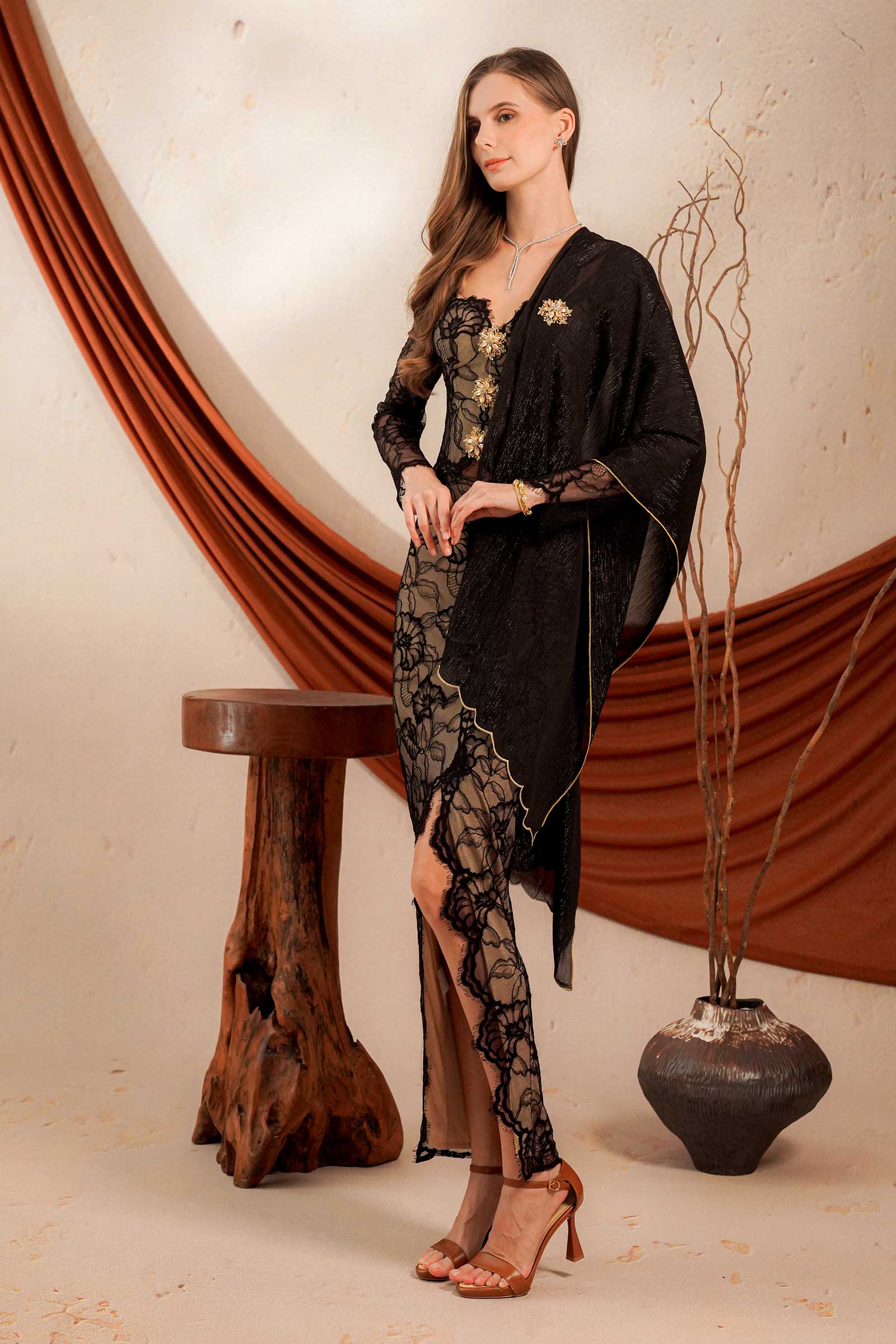 Dania Kebaya Set (Black) - Image 8