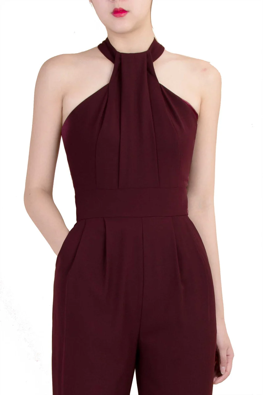 Dertiqa Jumpsuit (Burgundy) - Image 2