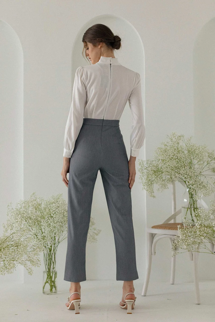 Dohurest Jumpsuit (White+Grey) - Image 5