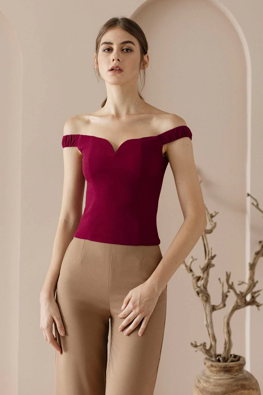 Dojuxcis Top (Maroon) - Image 2
