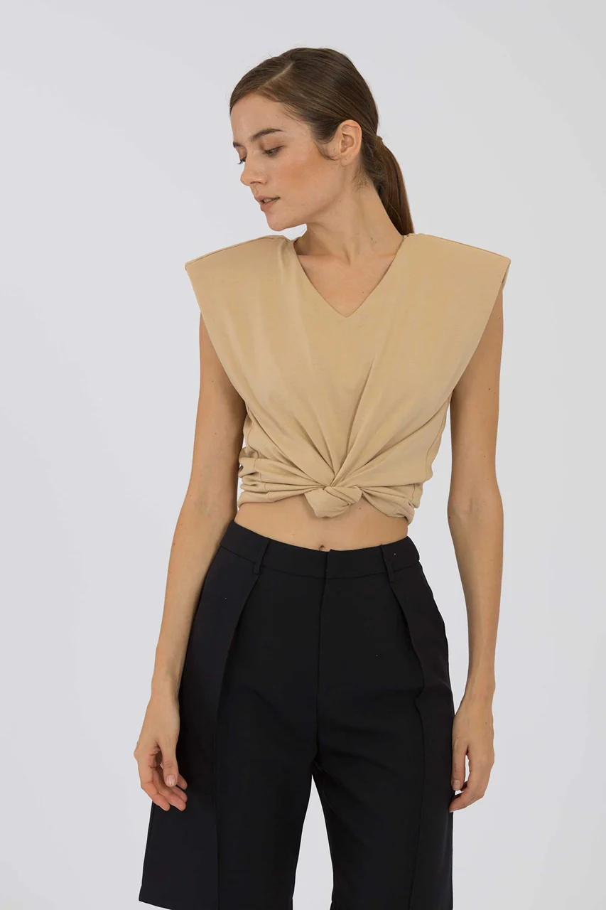 Duvieyu Top (Light Brown) - Image 5
