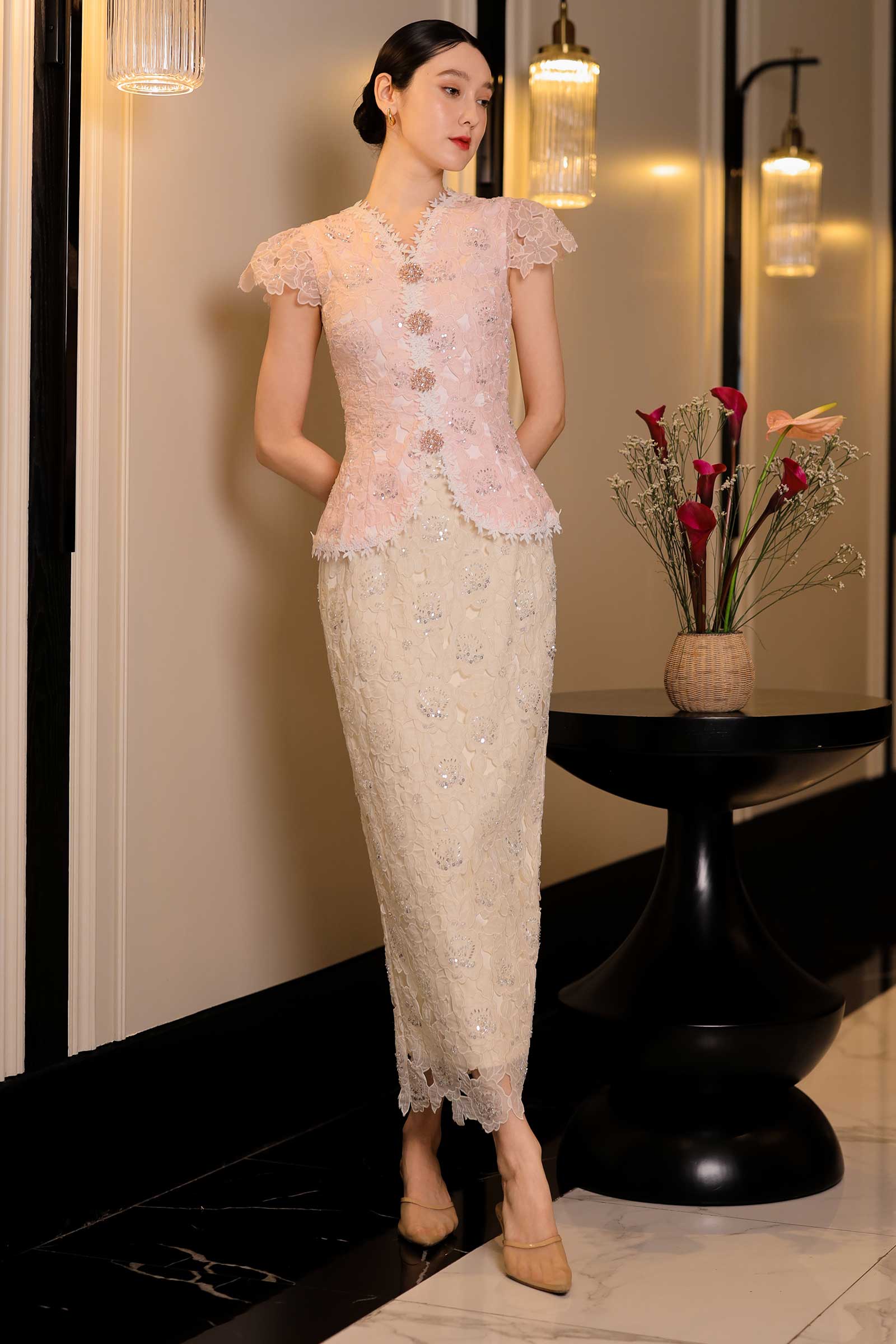 Delavina Skirt (Cream) - Image 6
