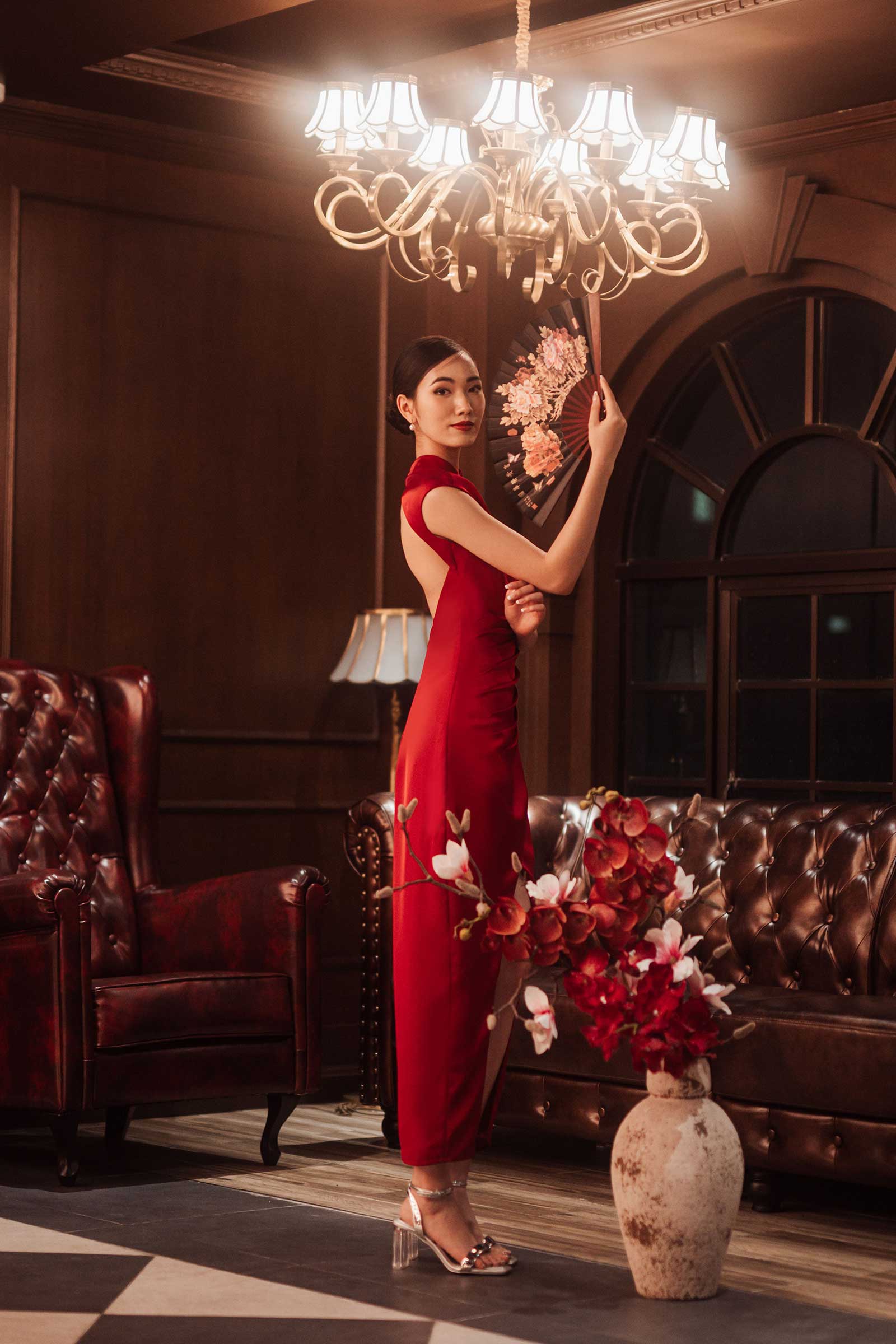 Dleur Qipao (Red) - Image 11