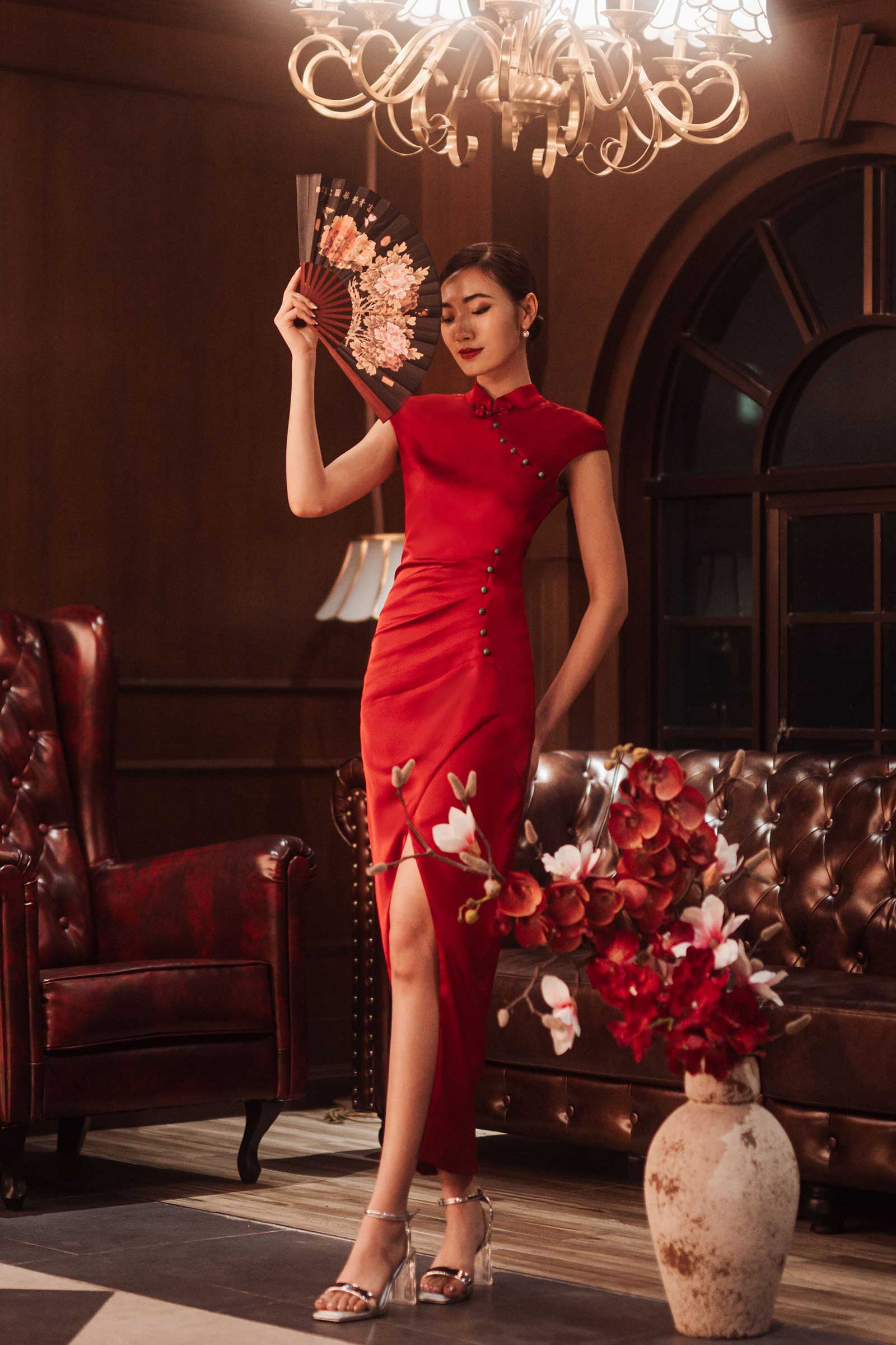 Dleur Qipao (Red) - Image 6