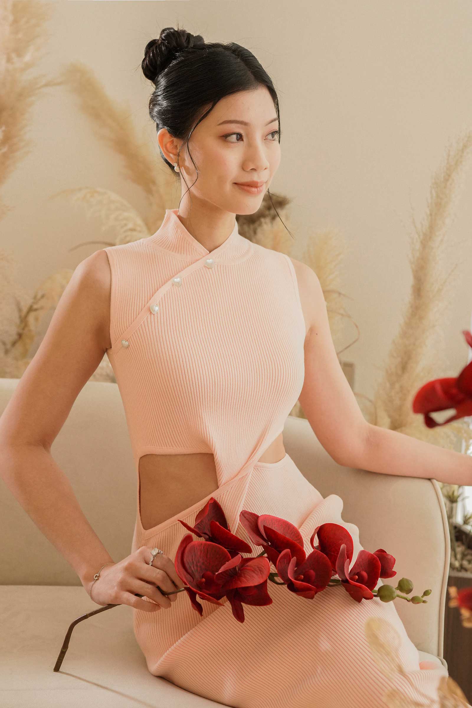 Dieruel Knit Qipao (Pink) - Image 4