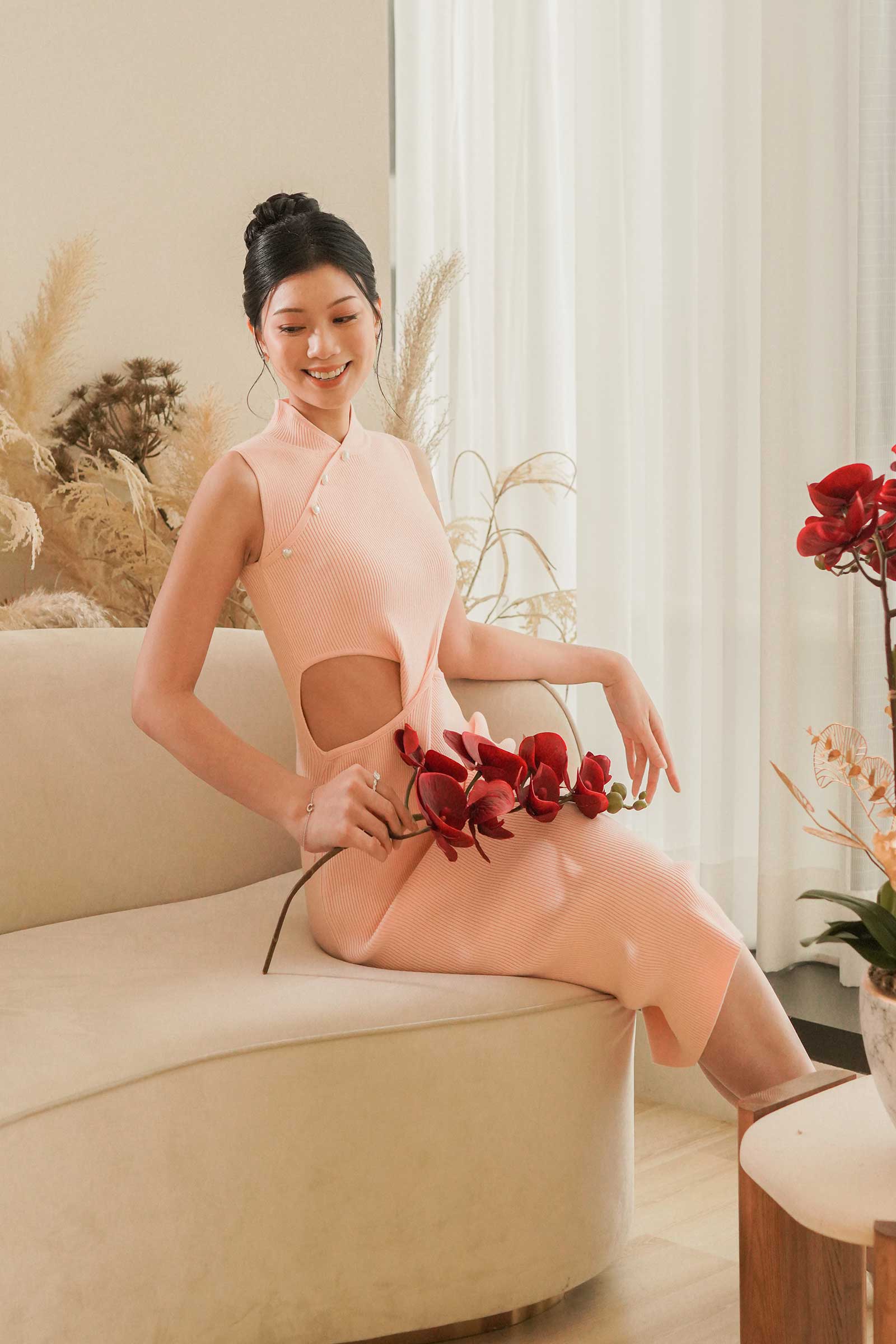 Dieruel Knit Qipao (Pink) - Image 7