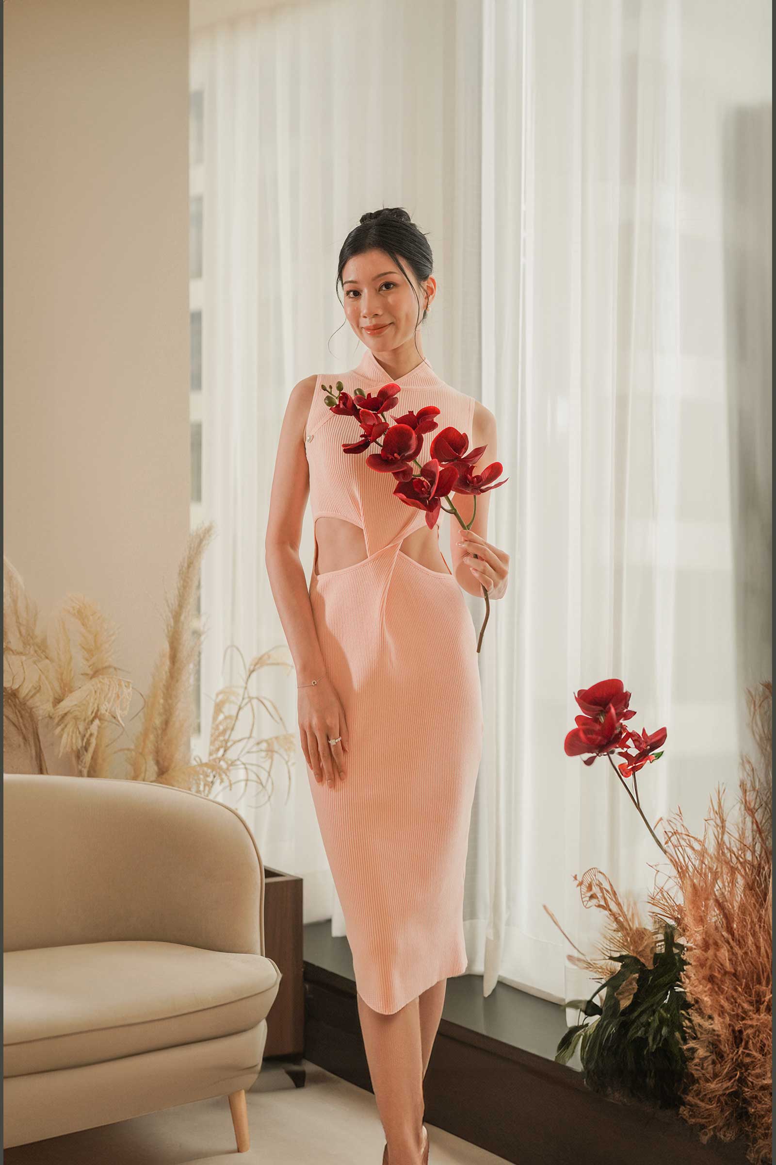 Dieruel Knit Qipao (Pink) - Image 9