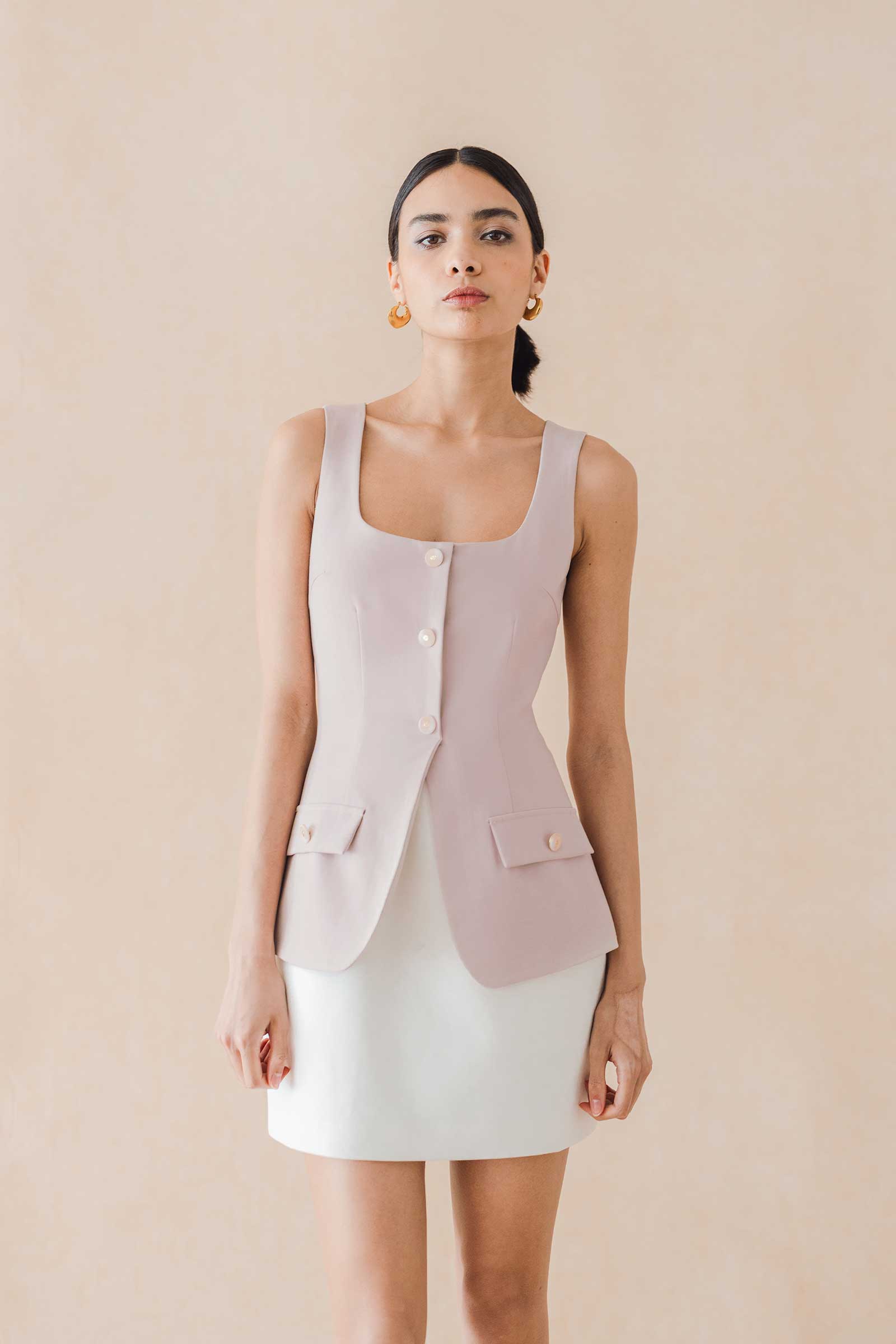 Dloyd Vest Romper (Blush) - Image 5