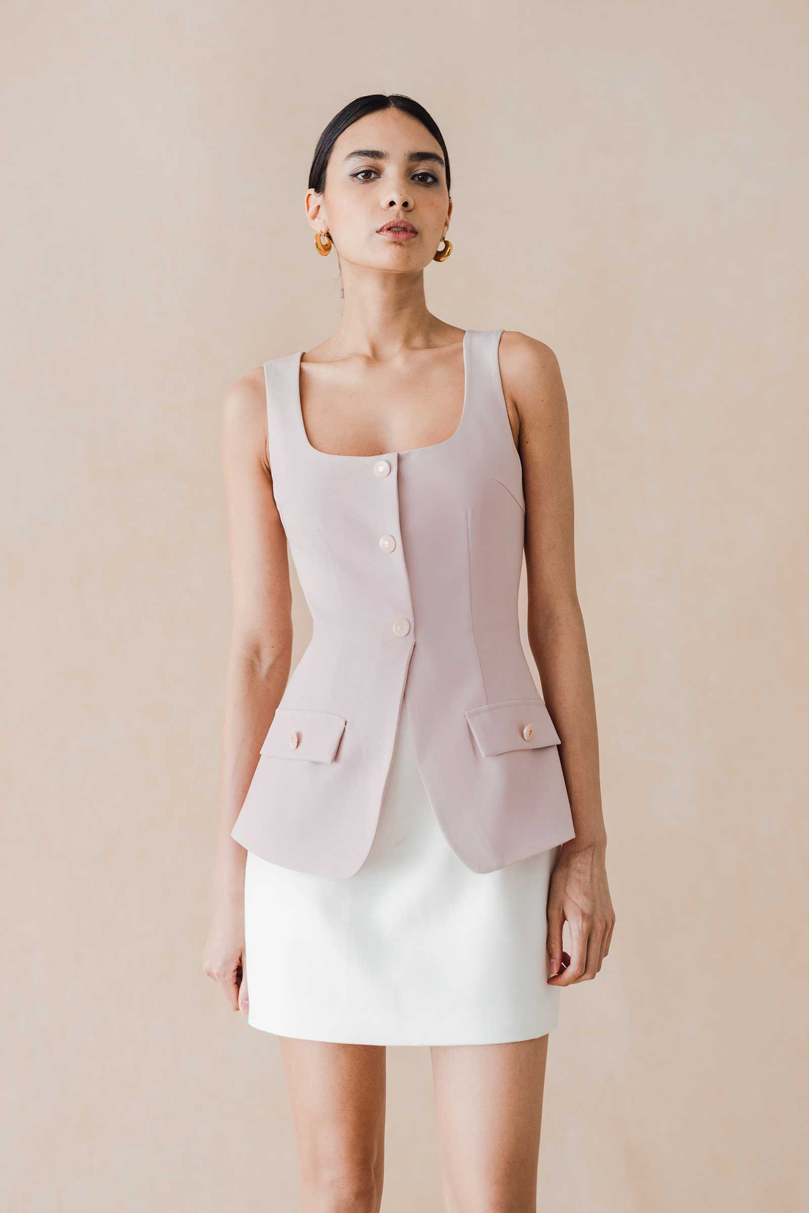 Dloyd Vest Romper (Blush) - Image 6