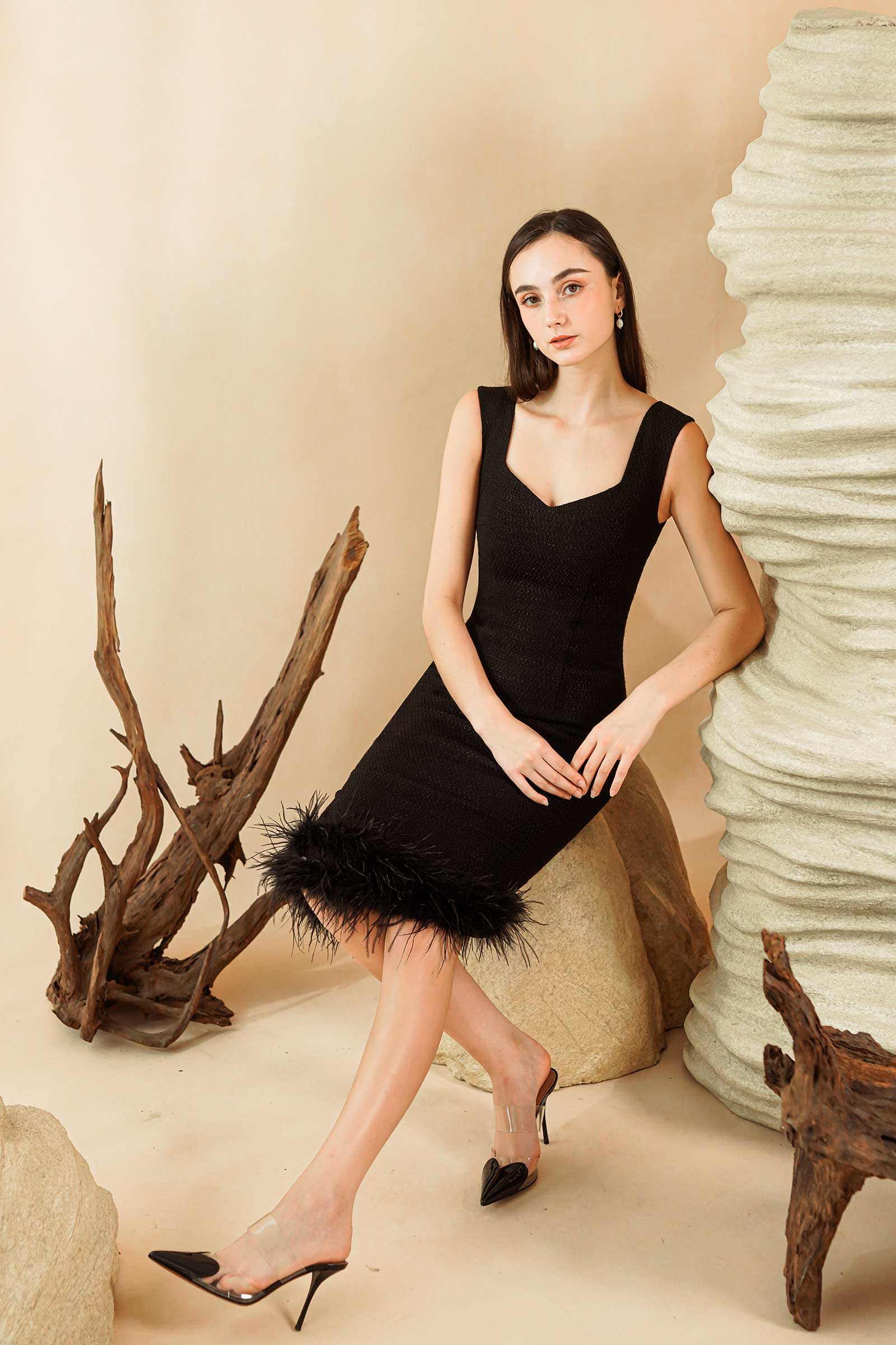 Dreana Dress (Black) - Image 5