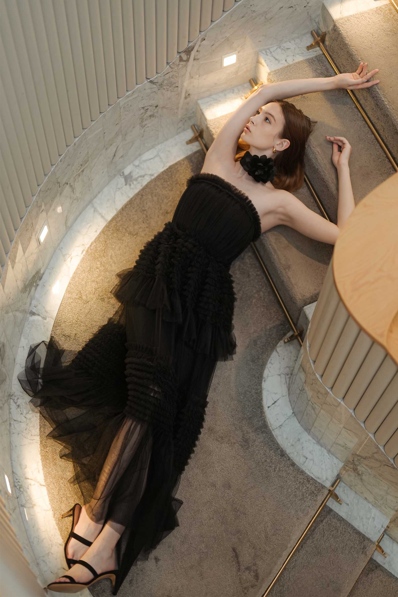 Davernial Tulle Gown (Black) - Image 19