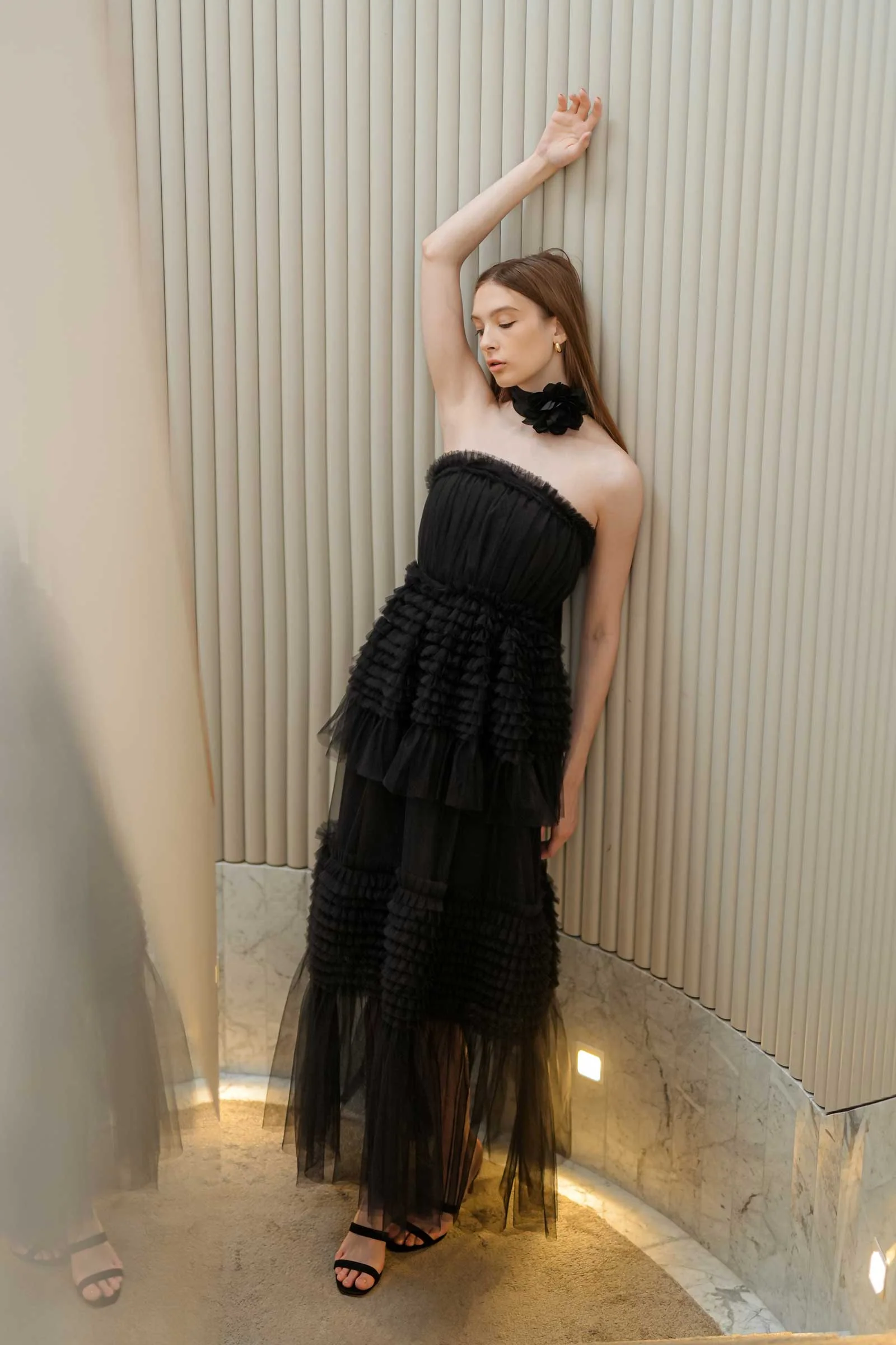Davernial Tulle Gown (Black) - Image 23