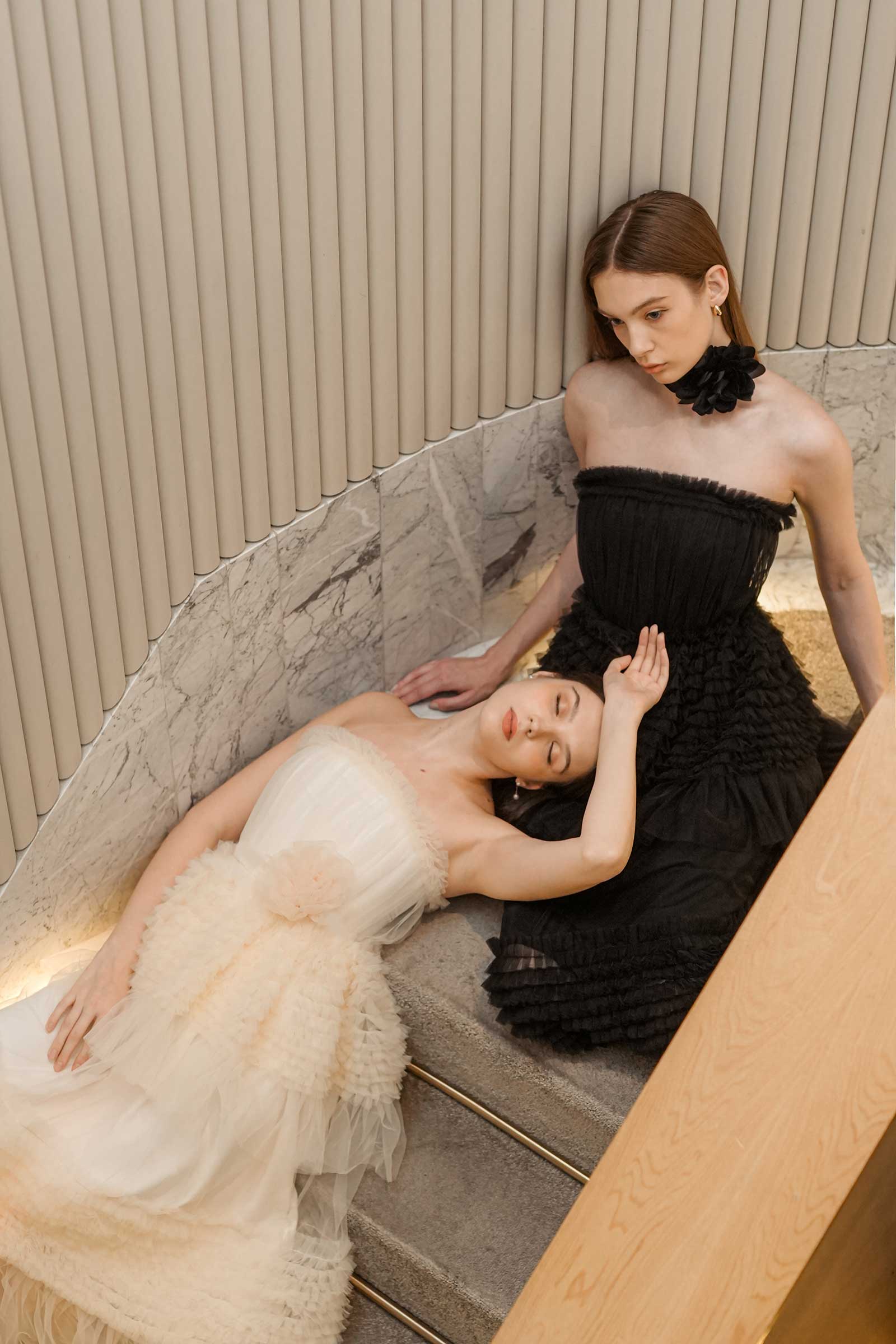 Davernial Tulle Gown (Black) - Image 32