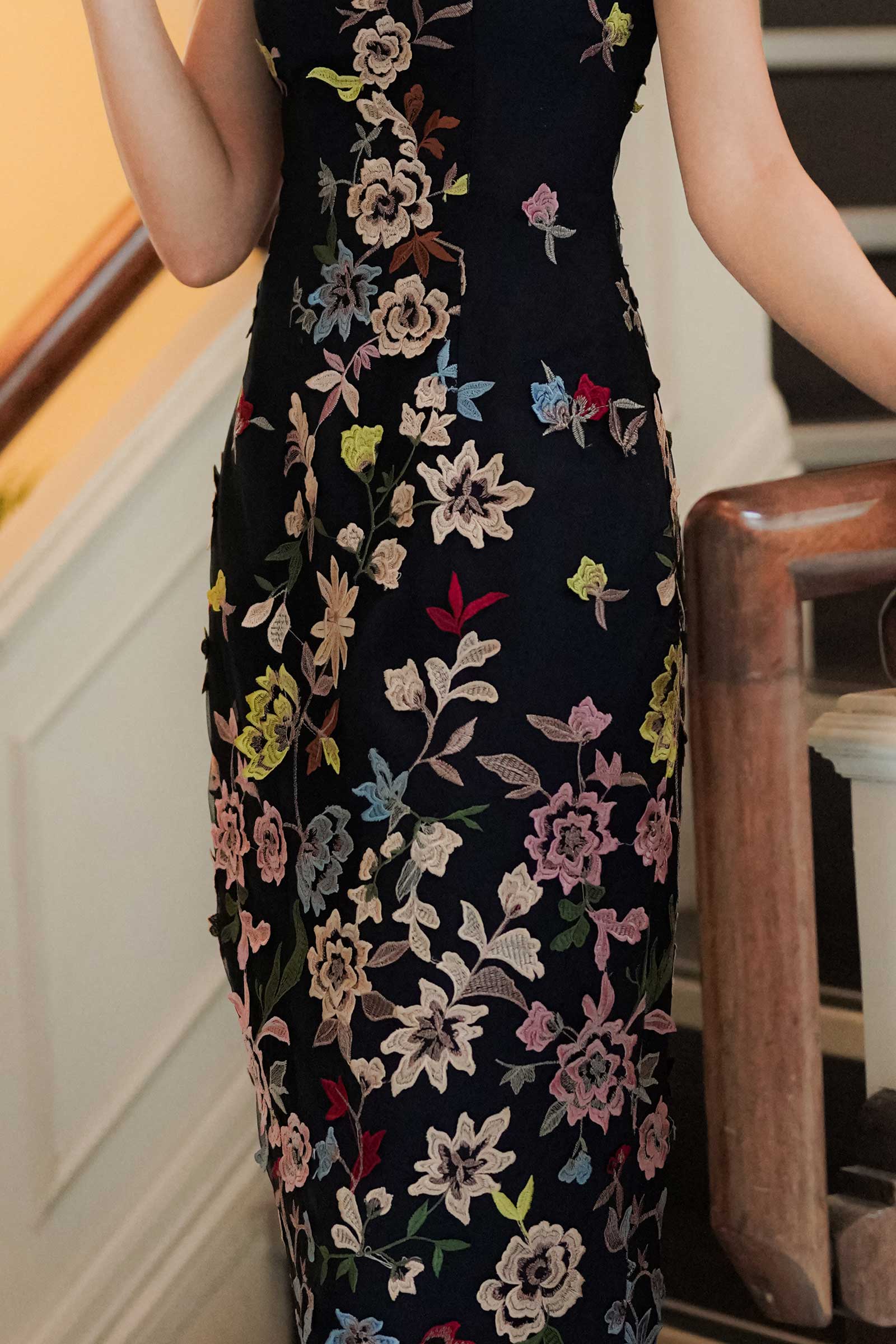 Xue Qin Qipao Set (Navy) - Image 14
