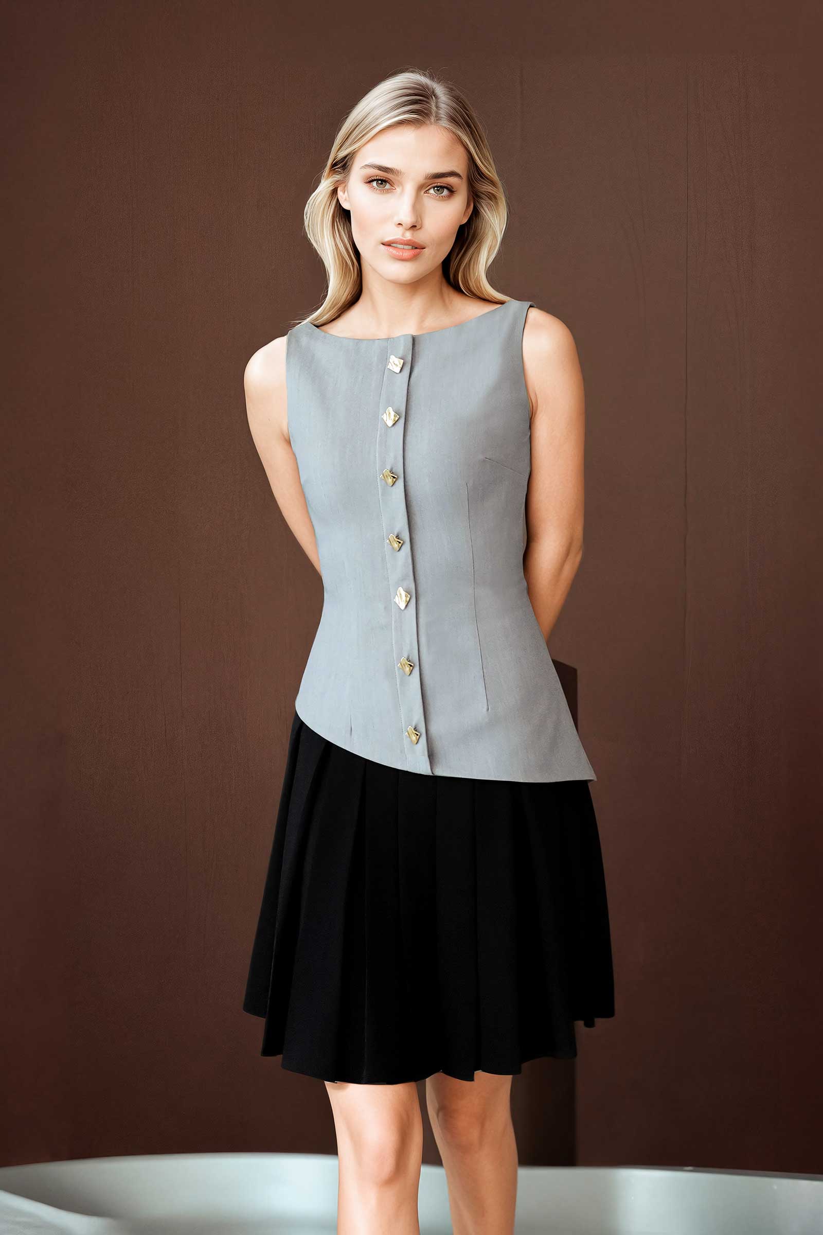 Derse Dress (Greyish Mauve) - Image 10