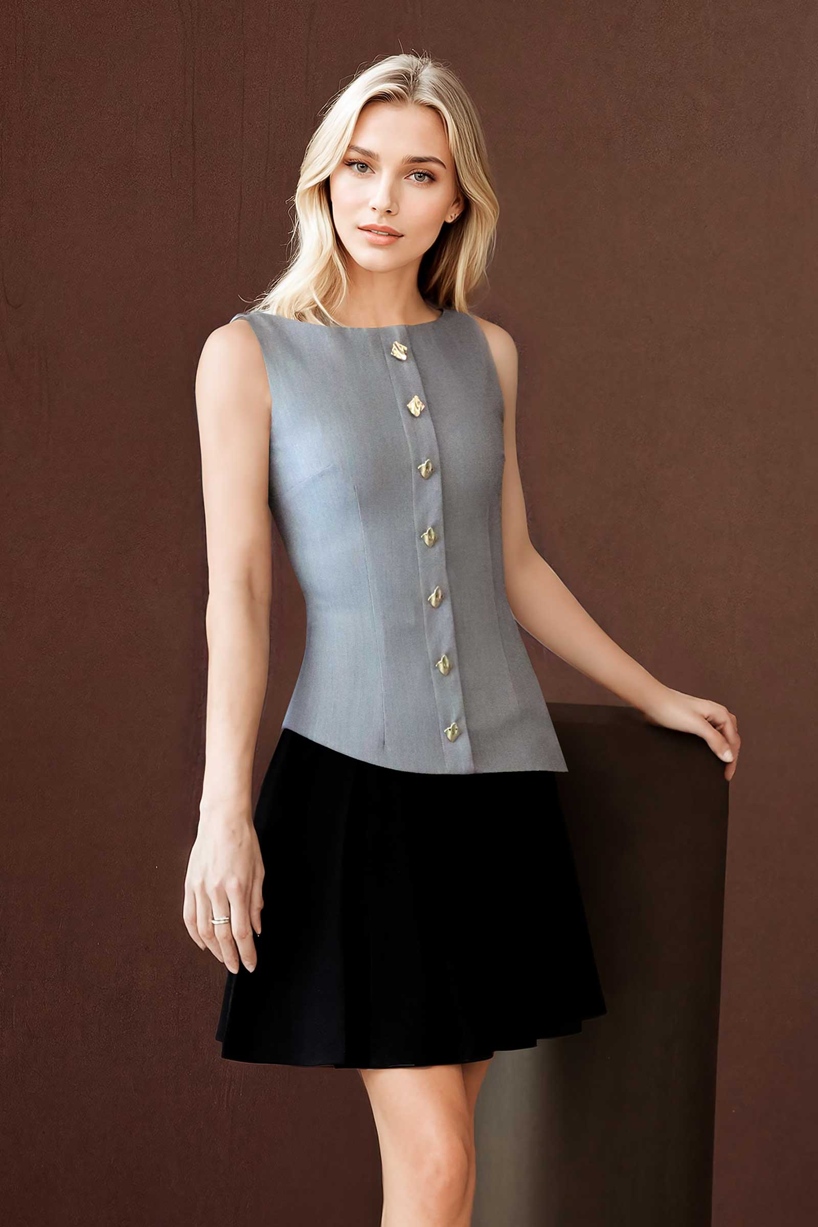 Derse Dress (Greyish Mauve) - Image 13