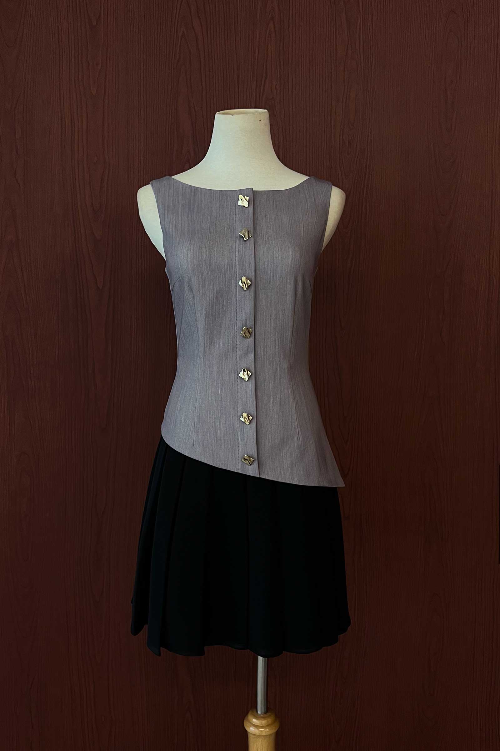 Derse Dress (Greyish Mauve) - Image 3