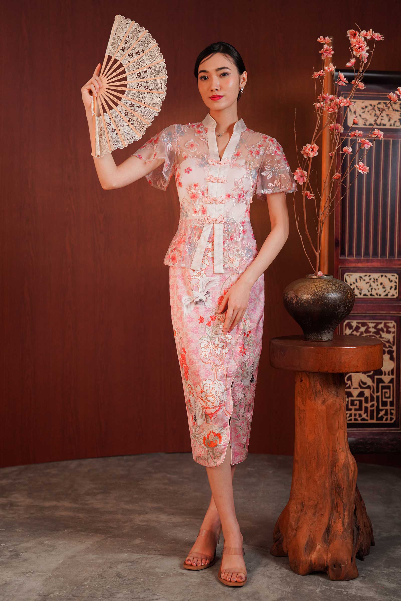 Mei Ying Qipao (Pink) - Image 11