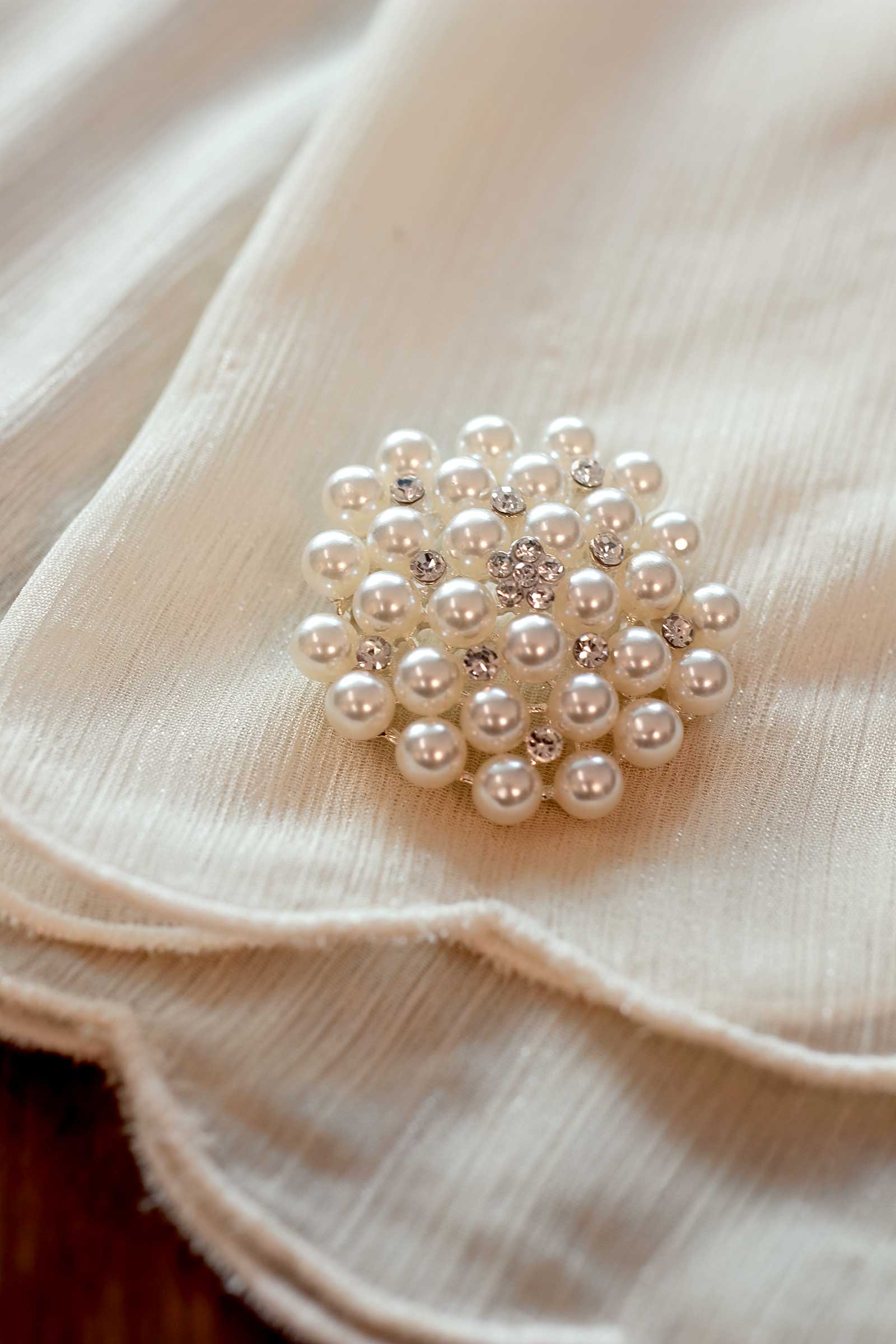 Enchanting Shawls with Brooch (Ivory) (Non Returnable) - Image 6