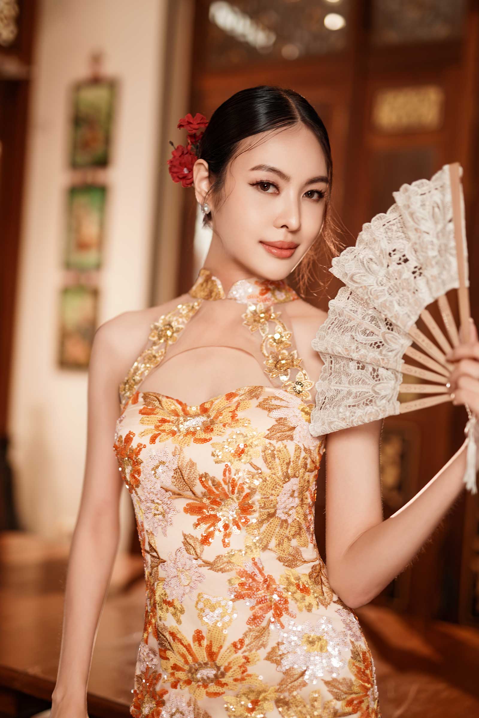 Jin Xuen Qipao (Gold) - Image 2