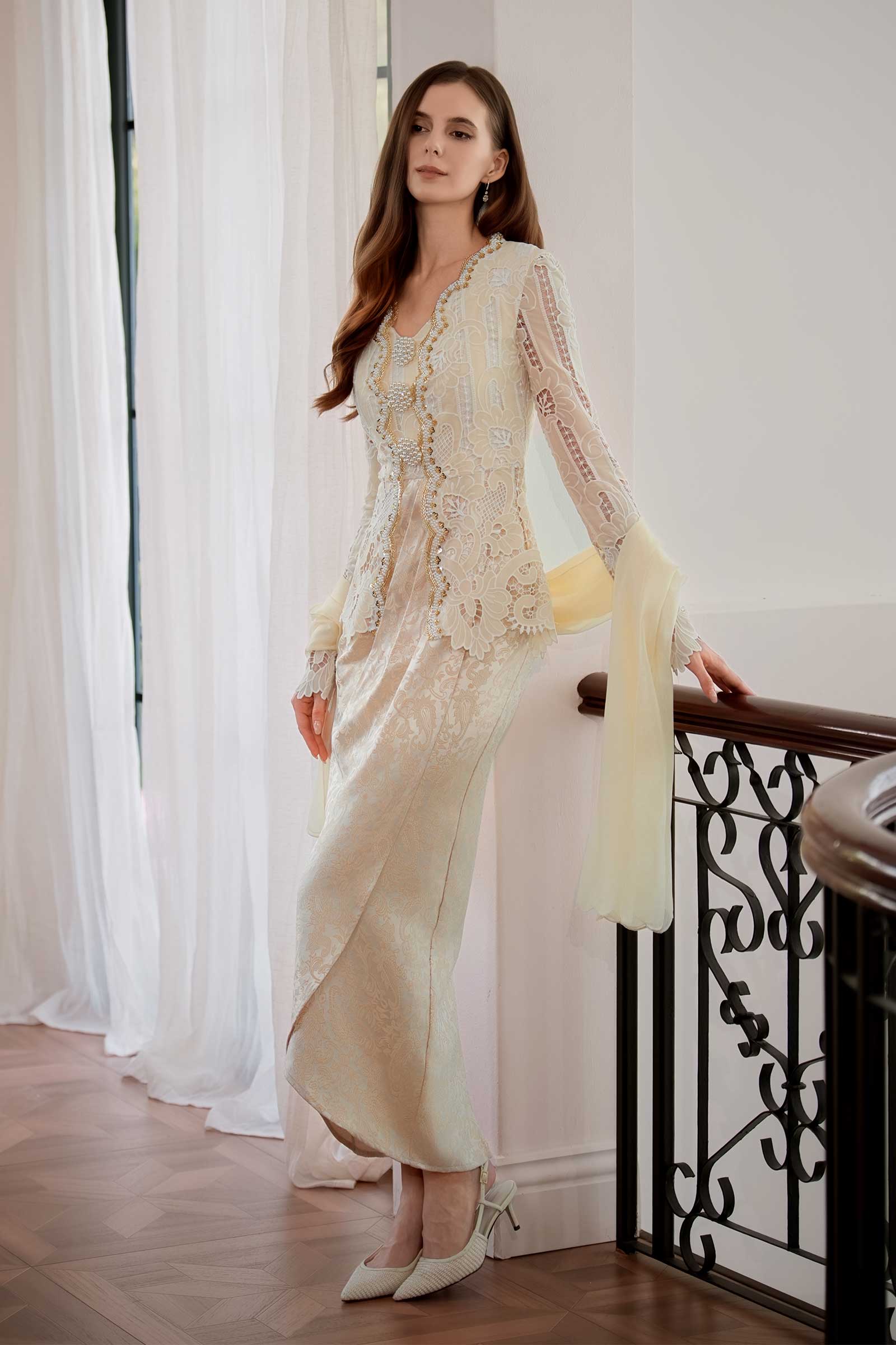 Seroja Kebaya Top (Cream) - Image 18
