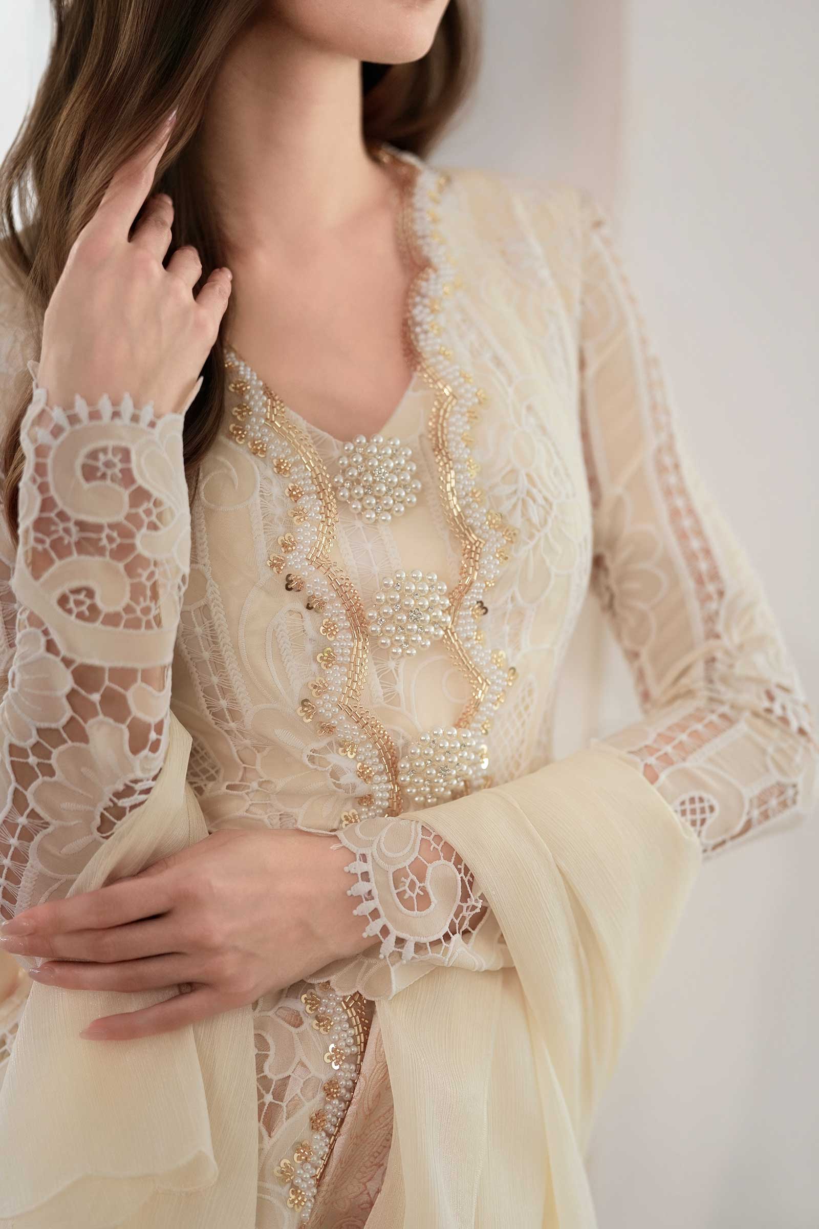 Seroja Kebaya Top (Cream) - Image 9