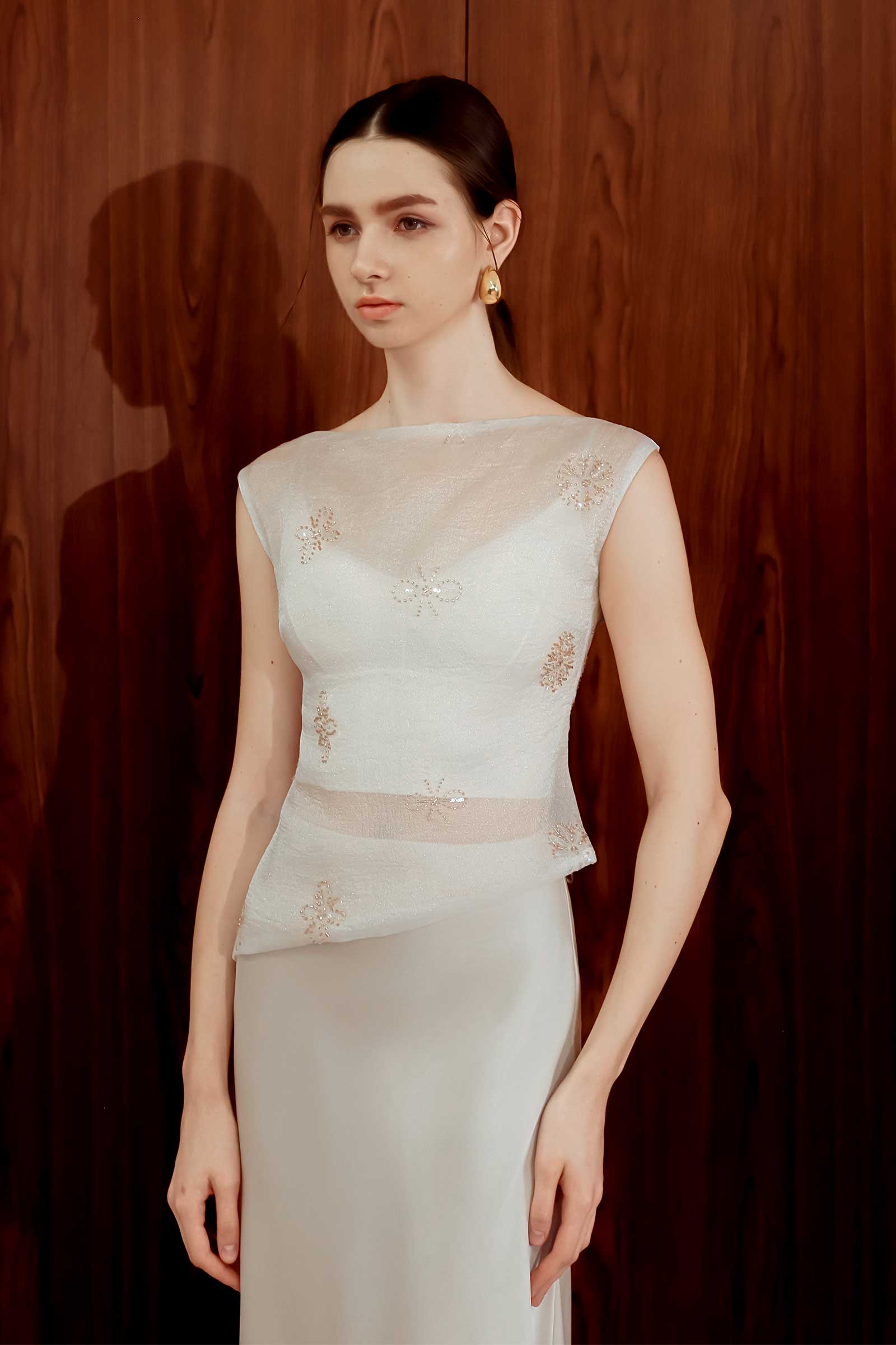 Danelisse Organza Top (White) - Image 12