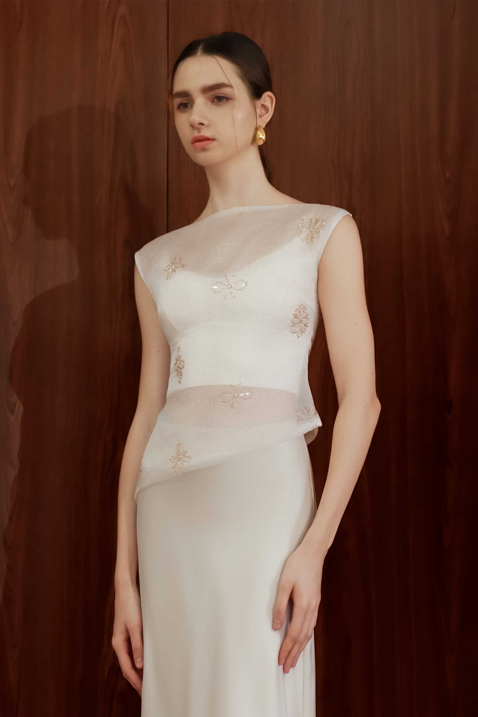 Danelisse Organza Top (White) - Image 14