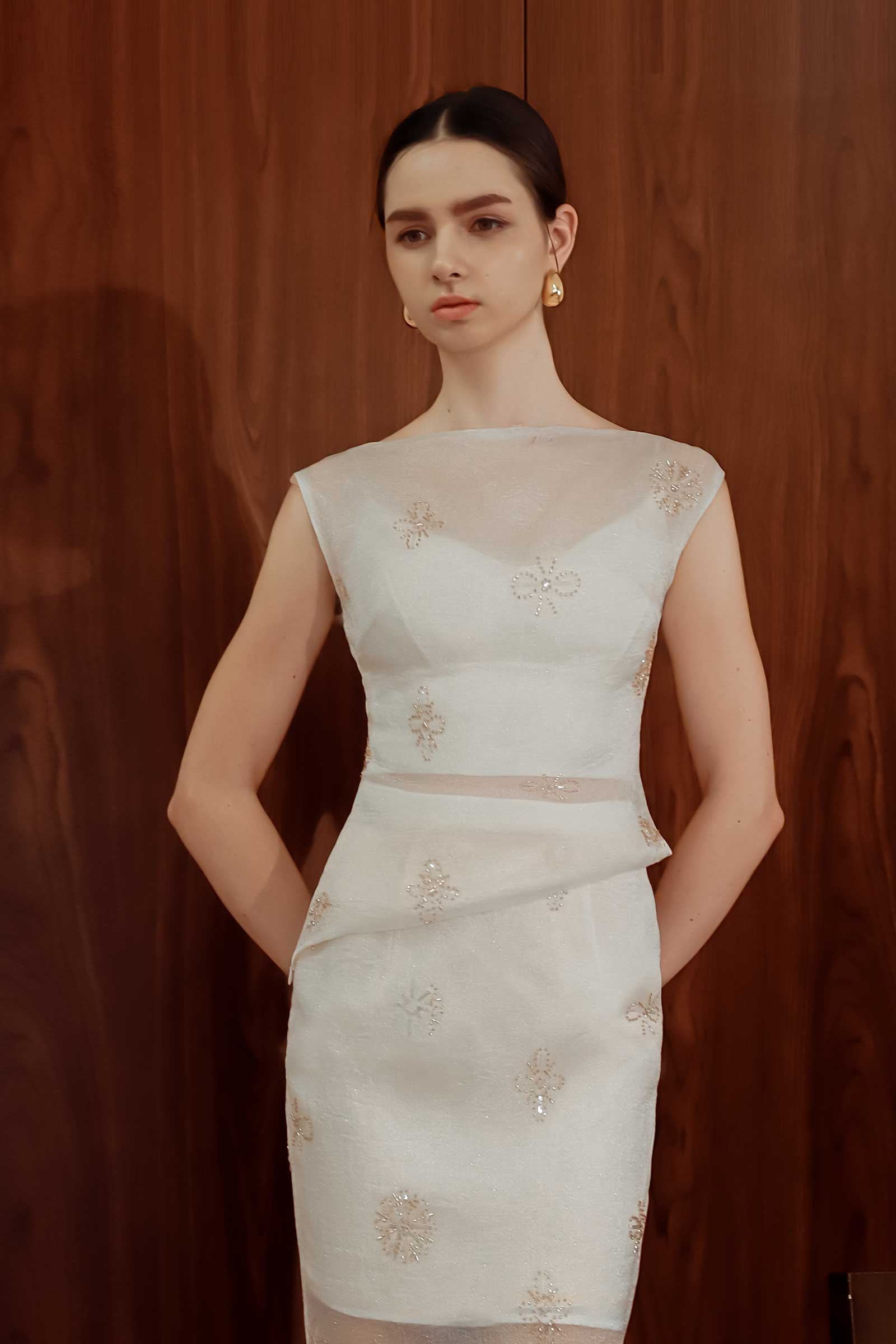 Danelisse Organza Top (White) - Image 5