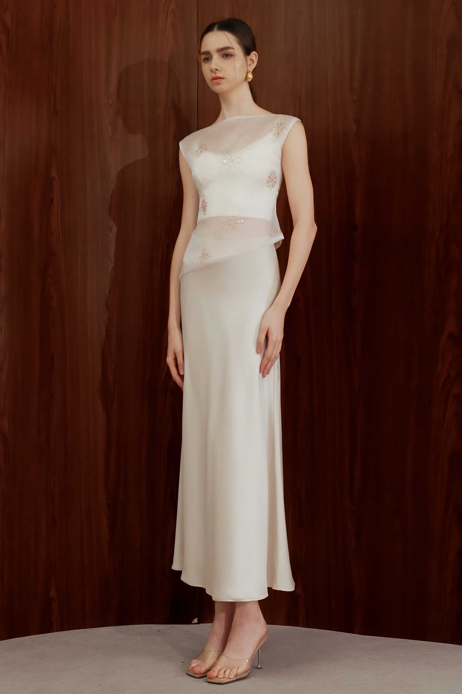 Danelisse Organza Top (White) - Image 6
